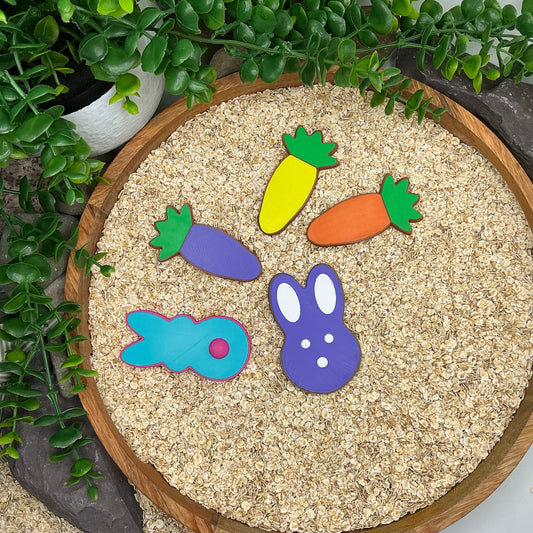 pretend food play kitchen role  play 5 piece set rabbit & carrots cookies