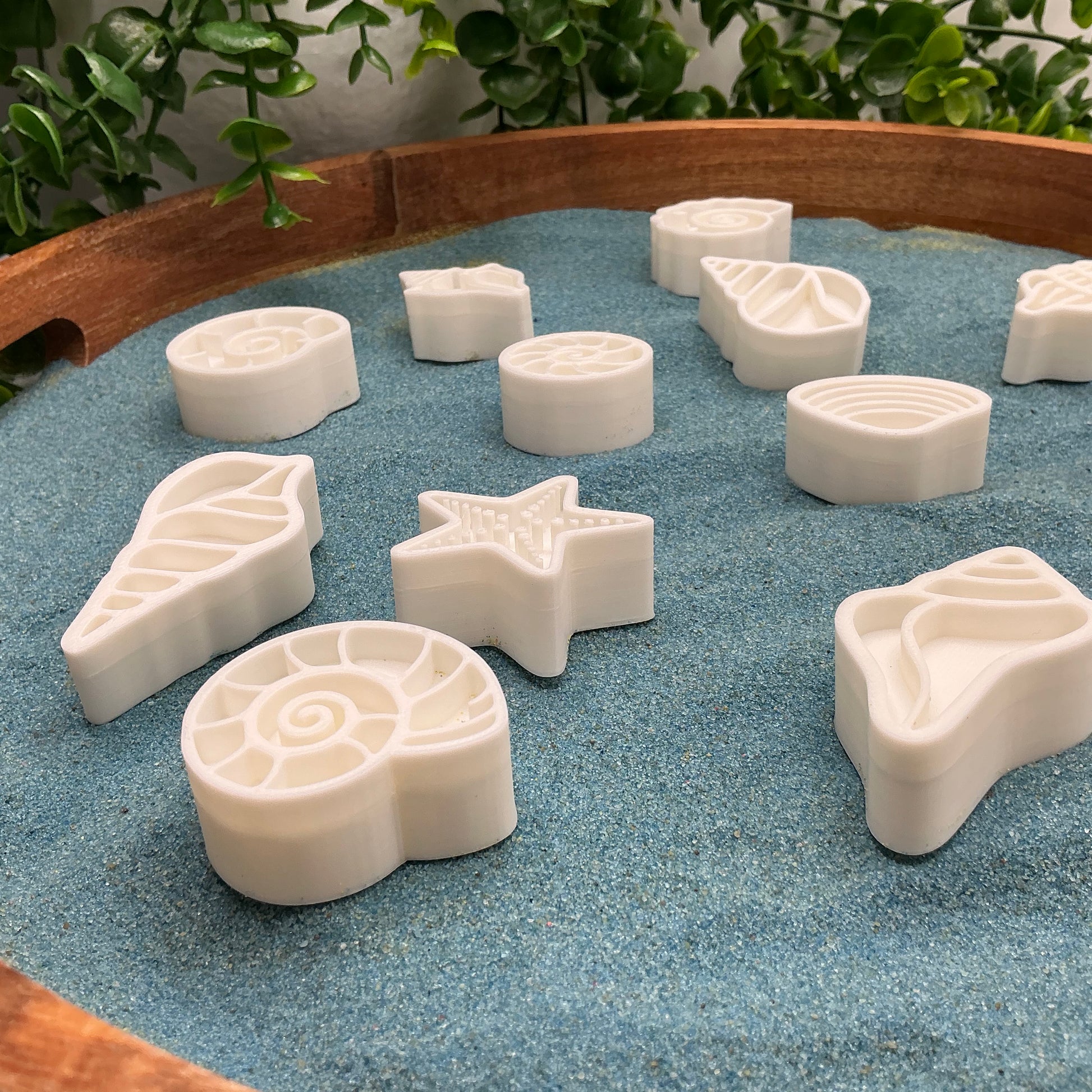 3D-printed shell sensory stamps, 13-piece set for play dough, kinetic sand and clay - view 5 of 7