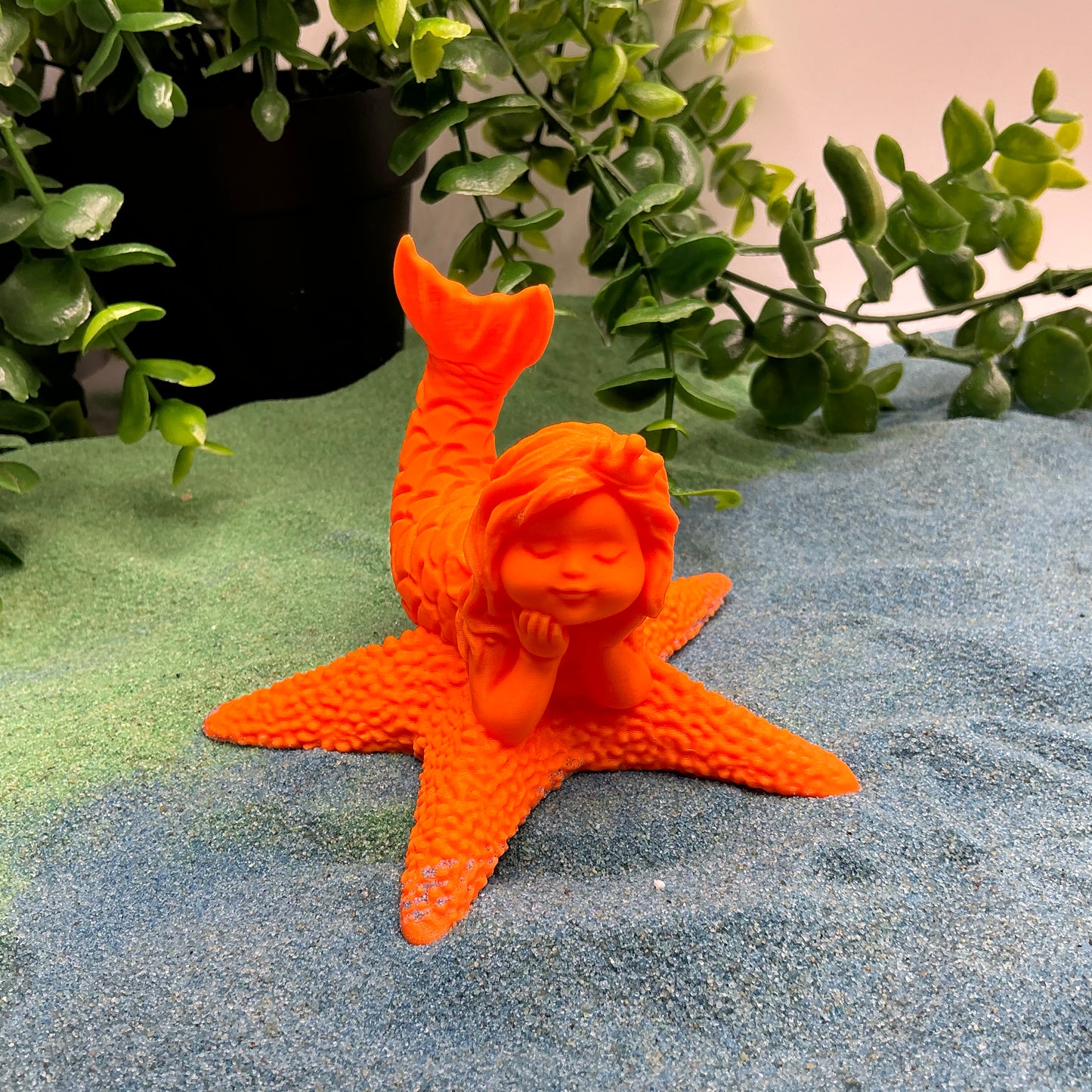 3D Printed Mermaid Princess on Starfish Textured Sensory Toy - View 6