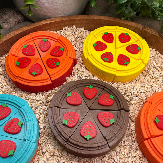 6 wedge slices cake role play pretend food play small cake