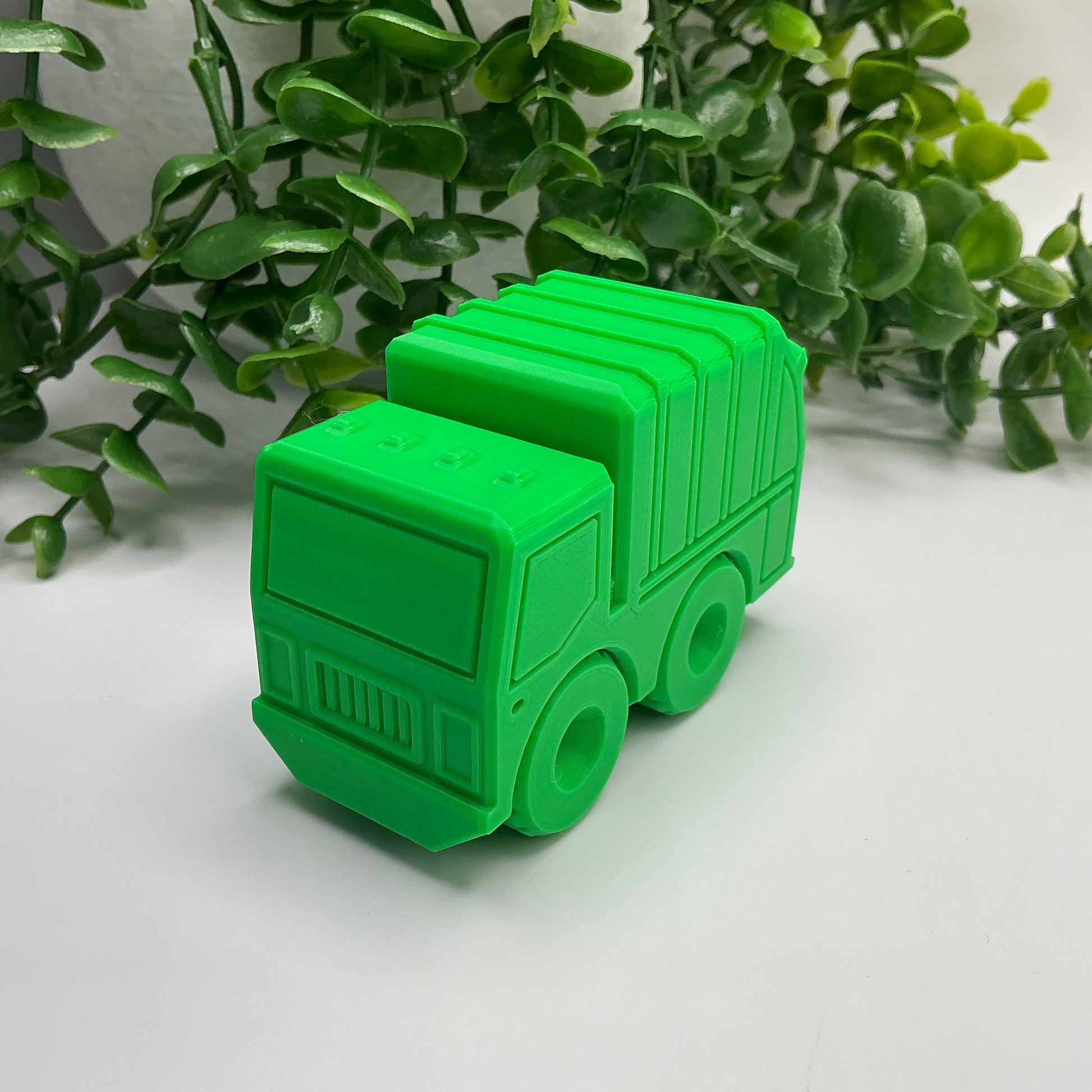 Garbage Truck Articulated Recycling Vehicle Durable Truck Eco-Friendly - scale reference