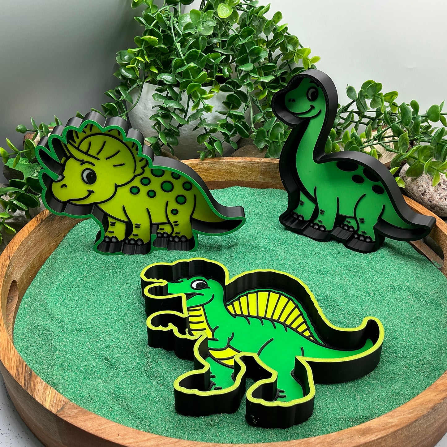 3D-printed dinosaur sensory play fill shape set - 6 piece with T-Rex, Triceratops, Stegosaurus, Spinosaurus, Pterodactyl, Brachiosaurus - view 14 of 16