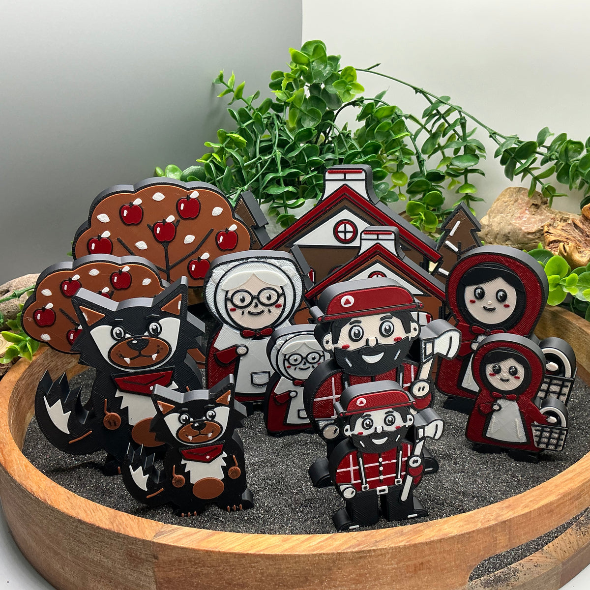 Large and small Little Red Riding Hood sets together