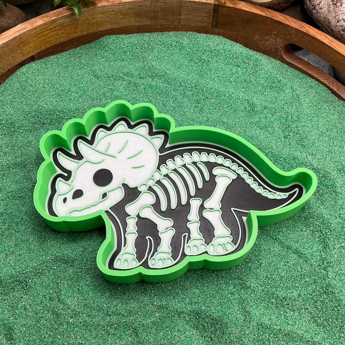 3D-printed skeleton dinosaur sensory play set - 6 piece with T-Rex, Triceratops, Stegosaurus, Spinosaurus, Pterodactyl, Brachiosaurus - view 12 of 16