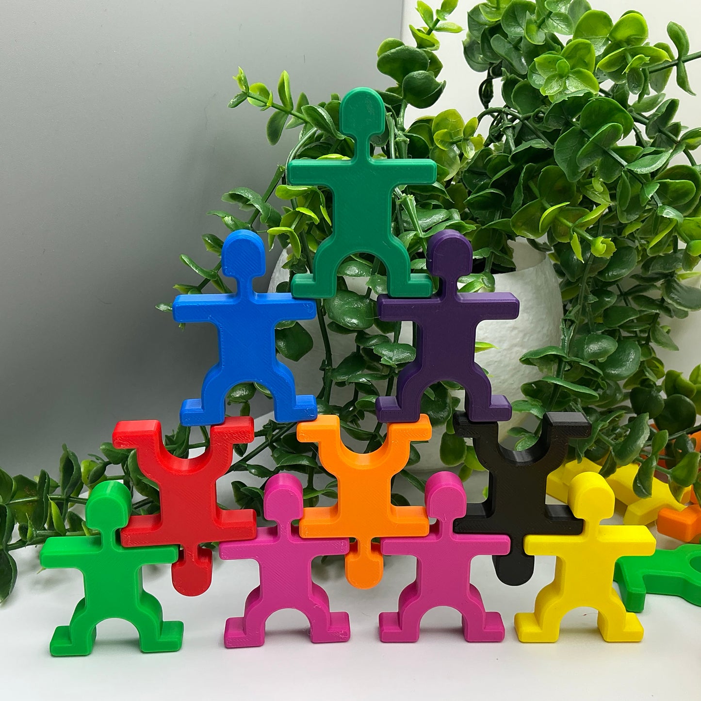 People Stacking Counting Counters (10 Piece Set) Montessori Math Toy Fine Mot... - alternative view