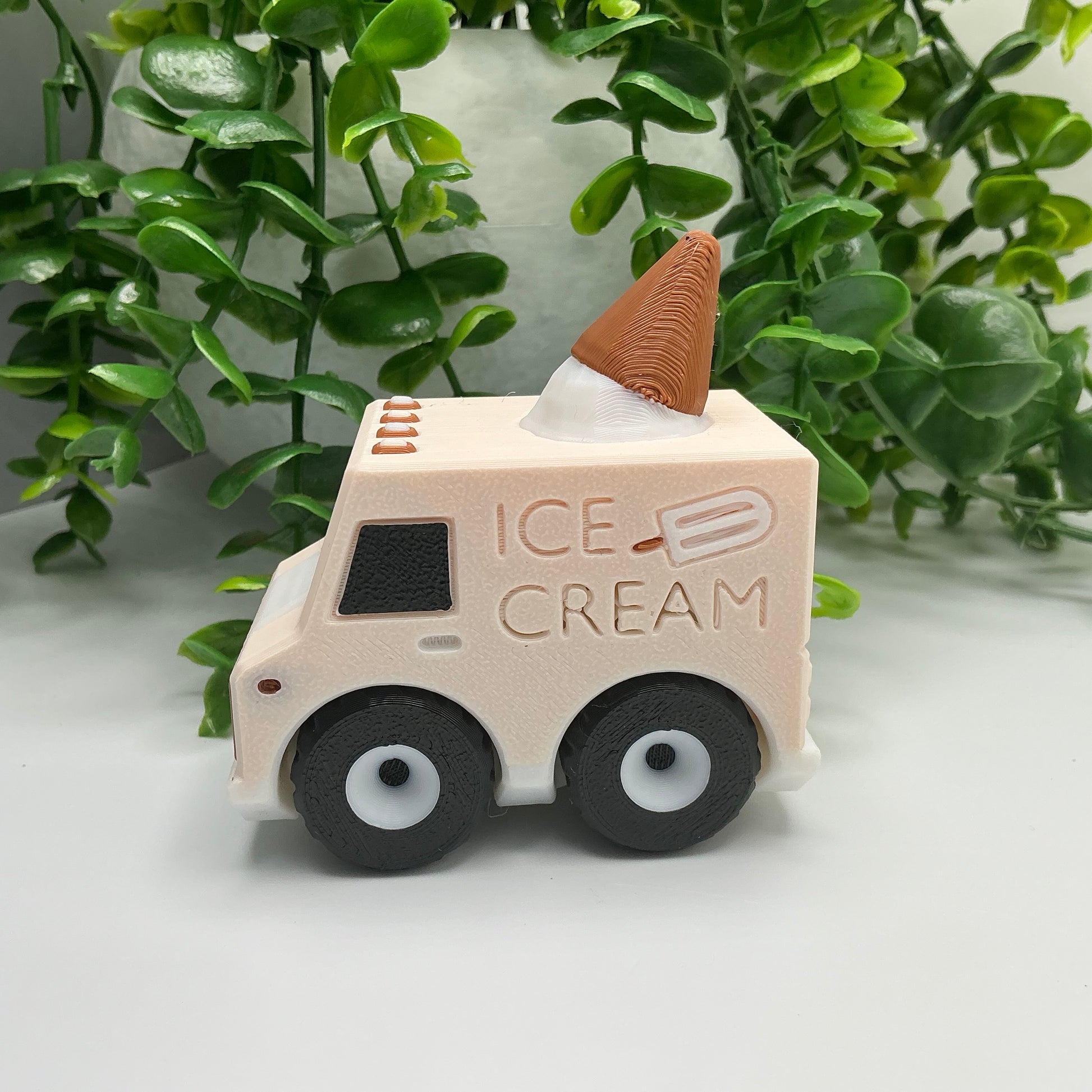 3D Printed Multi Coloured Ice Cream Van Vehicle Indoor & Outdoor Toy Eco-Friendl - Main Product Image