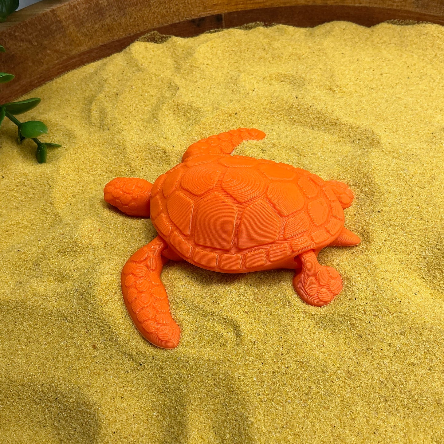 Articulated Sea Turtle Flexi Sensory Water,Sand & Bath Toy - in use