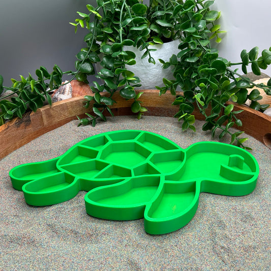 Large Turtle Sensory Filling Tray - Eco-Friendly 3D Printed for Sand, Rice & Oats
