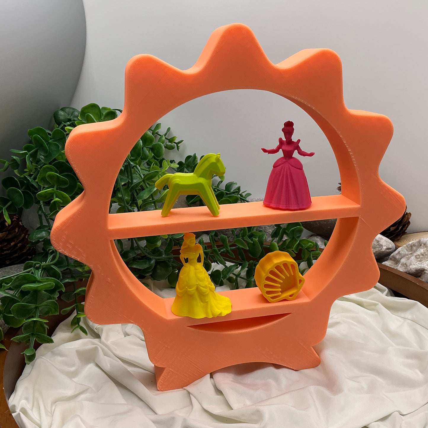 Set of two table top mini shelves star & Sun glow in the dark