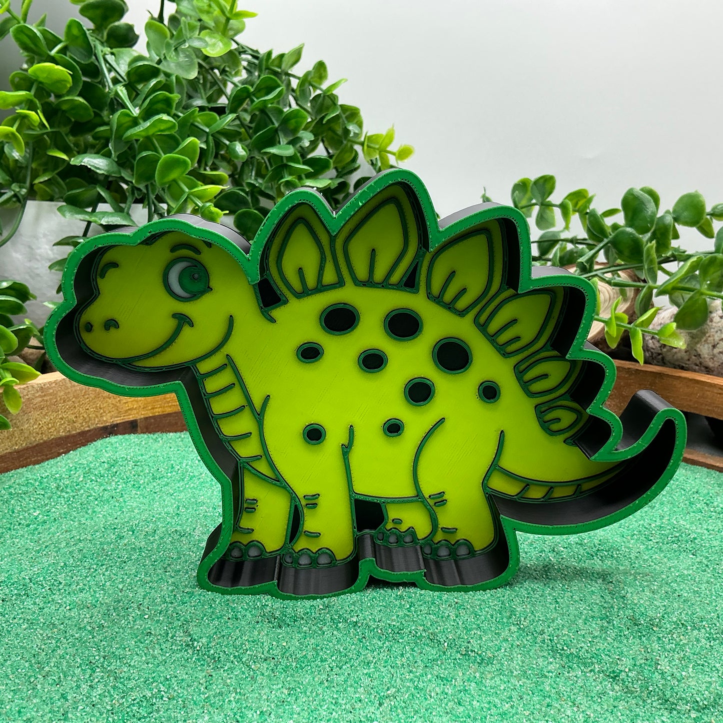 3D-printed dinosaur sensory play fill shape set - 6 piece with T-Rex, Triceratops, Stegosaurus, Spinosaurus, Pterodactyl, Brachiosaurus - view 6 of 16