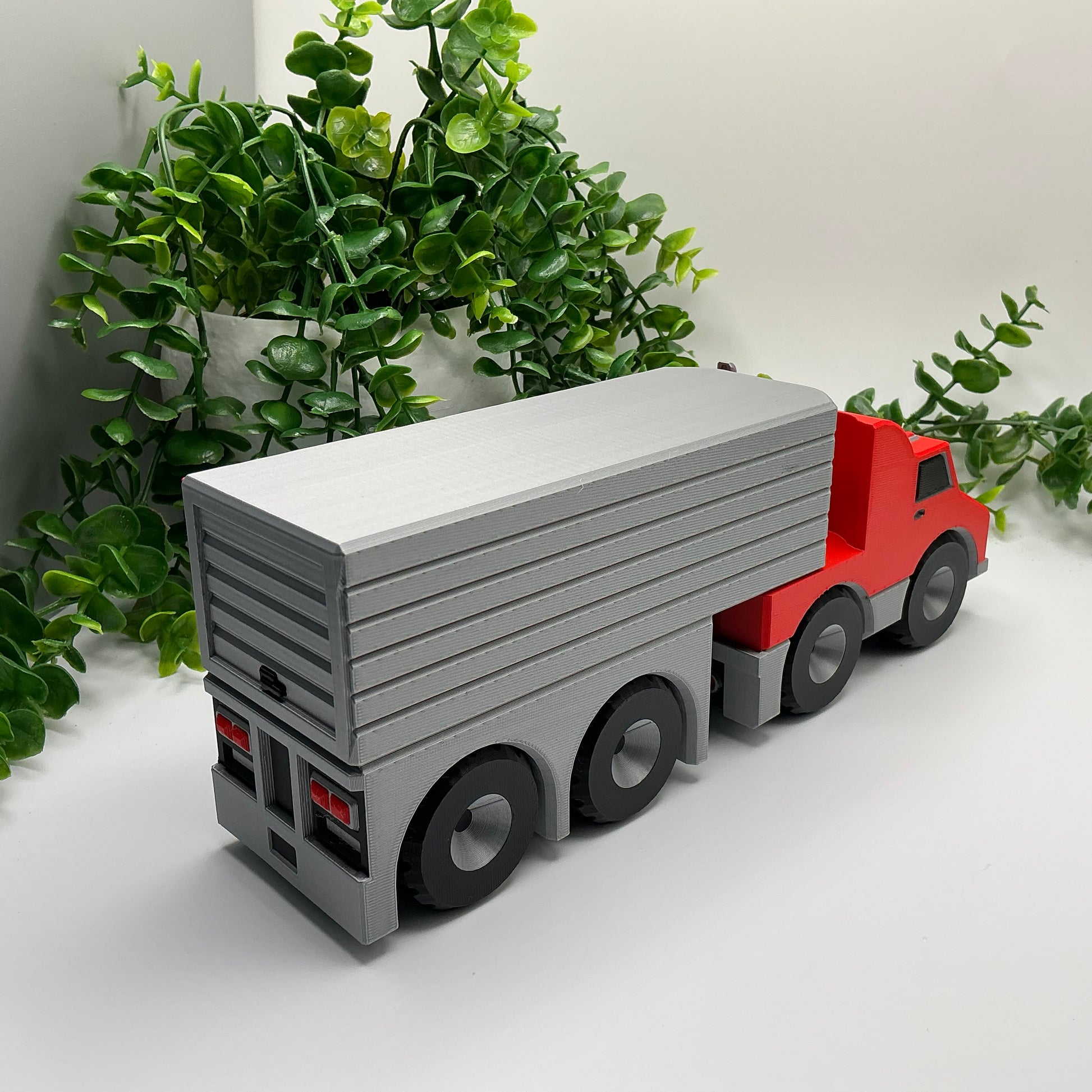 Large American Semi Truck Vehicle 3D Printed Multi Coloured Vehicle Indoor & Out - Detail Shot