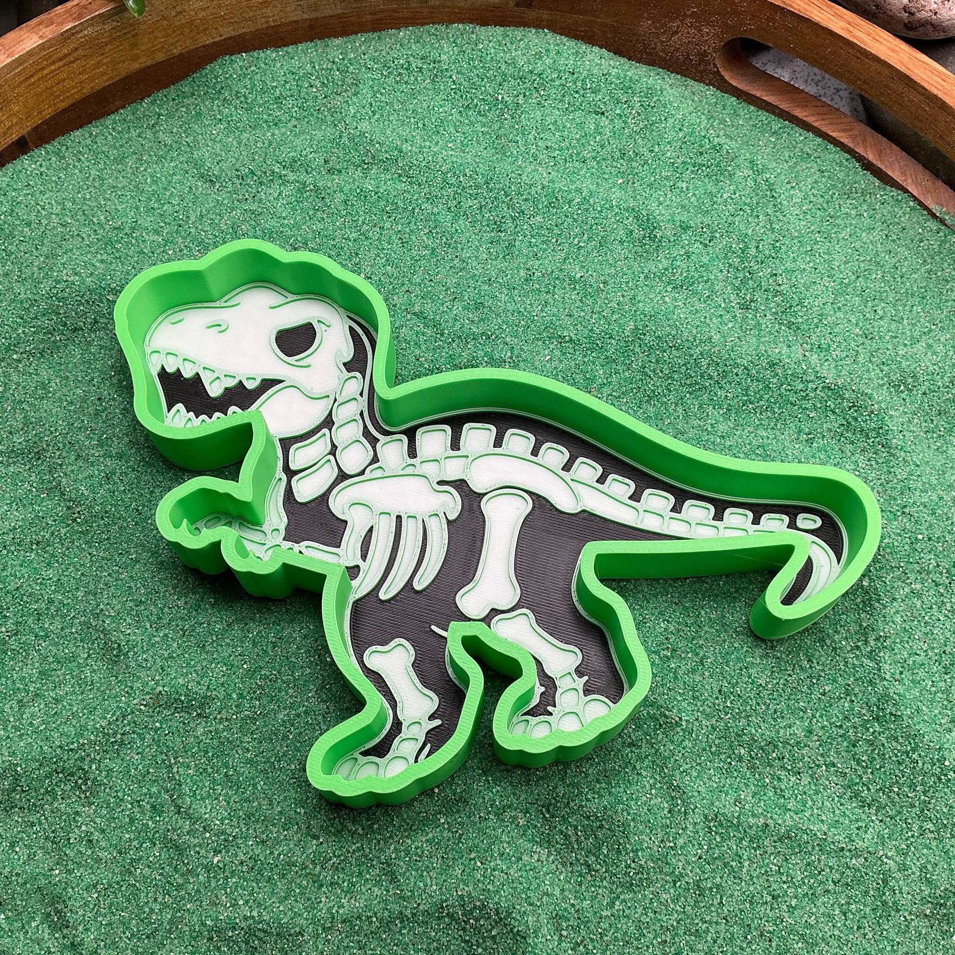 3D-printed skeleton dinosaur sensory play set - 6 piece with T-Rex, Triceratops, Stegosaurus, Spinosaurus, Pterodactyl, Brachiosaurus - view 10 of 16
