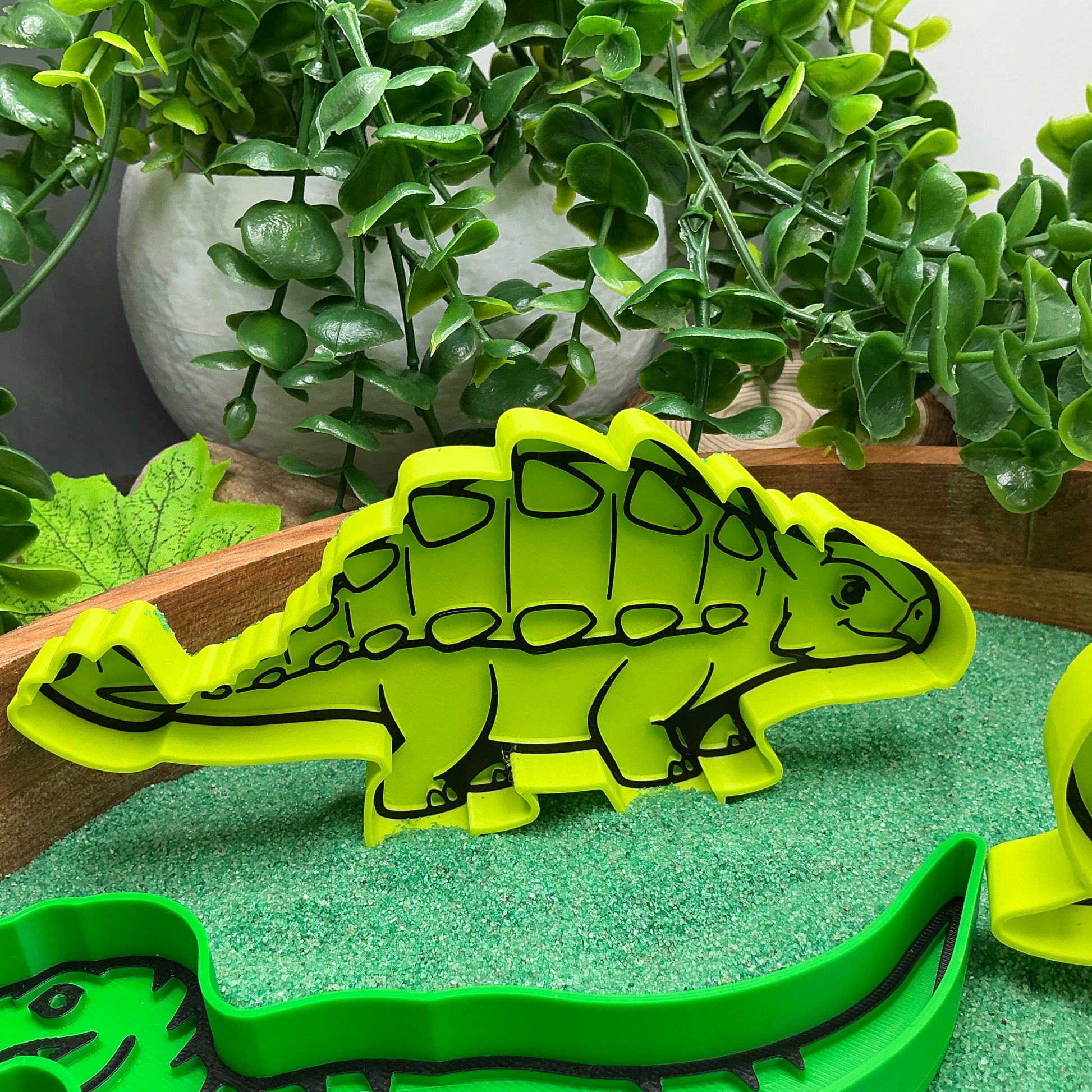 3D-printed dinosaur sensory fill shape set - 5 piece with Ankylosaurus, Mosasaurus, Pterodactyl, Velociraptor and Parasaurolophus - view 11 of 15