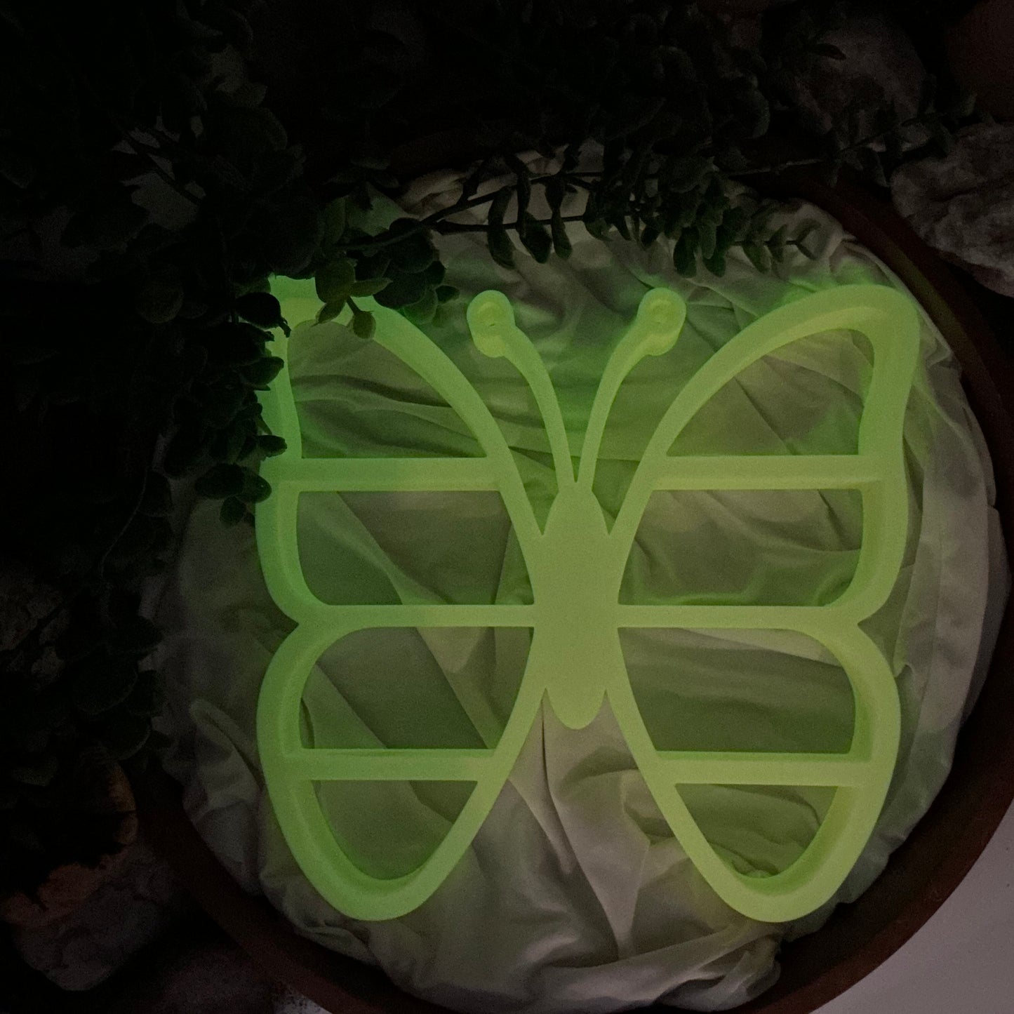 Butterfly table top mini shelf display glow in the dark