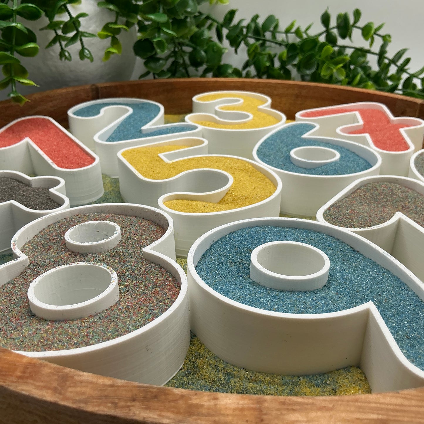 3D-printed large numbers 1 to 10 sensory filling tray for early maths - view 5 of 8