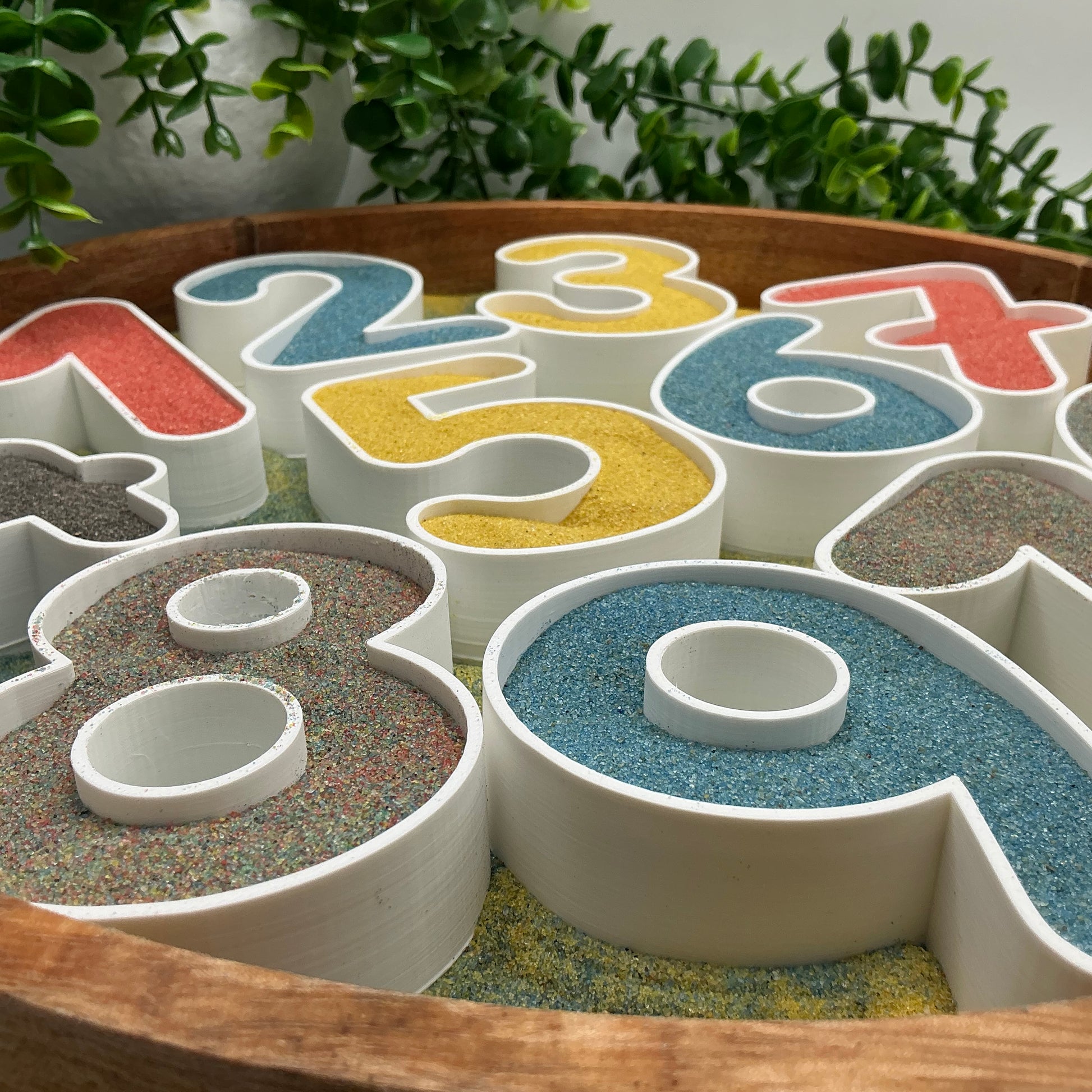 3D-printed large numbers 1 to 10 sensory filling tray for early maths - view 5 of 8