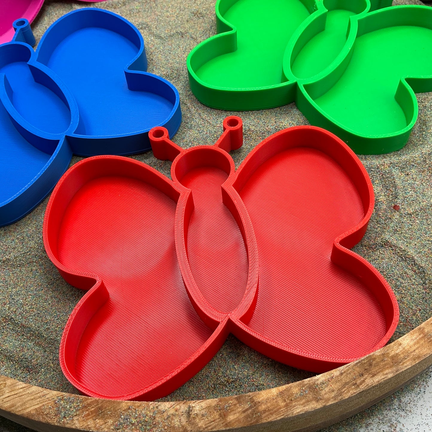 3D-printed butterfly sensory filling tray, 5-piece set for sand and rice tuff trays - view 6 of 10