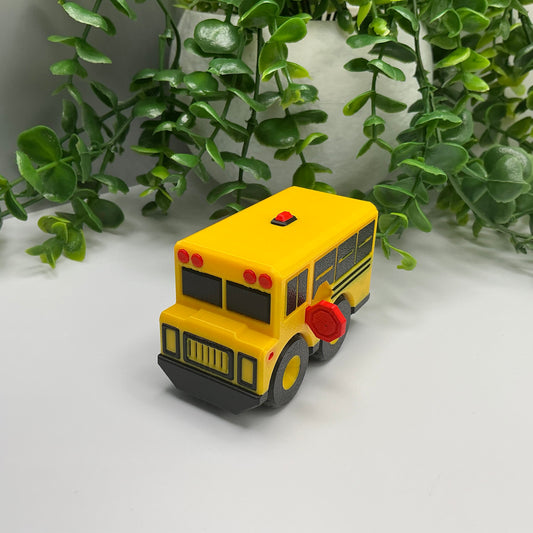 3D Printed Multi Coloured Children's School Bus Vehicle Indoor & Outdoor Toy Eco - Main Product Image