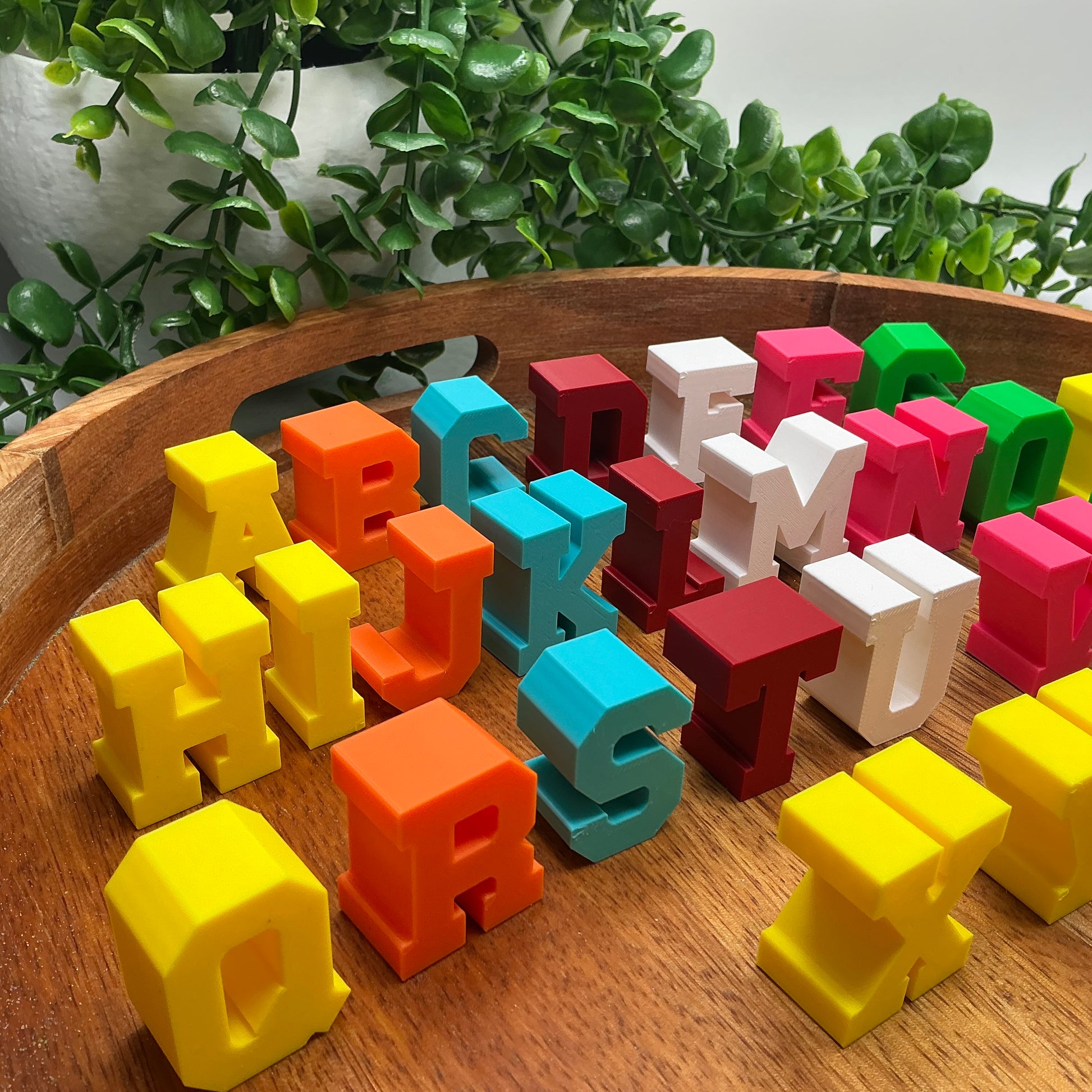 Small Stacking Alphabet Letters A to Z - in use