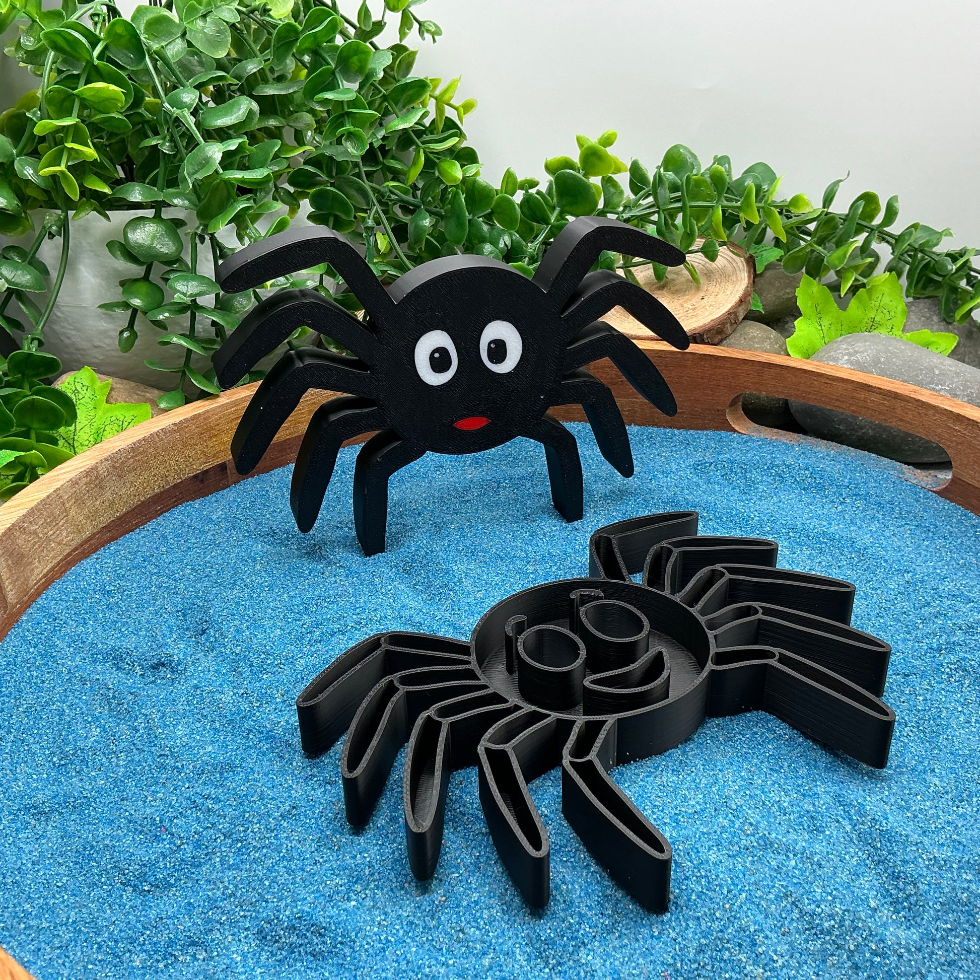 3D-printed spider sensory filling tray for Incy Wincy nursery rhyme and minibeasts play - view 7 of 8