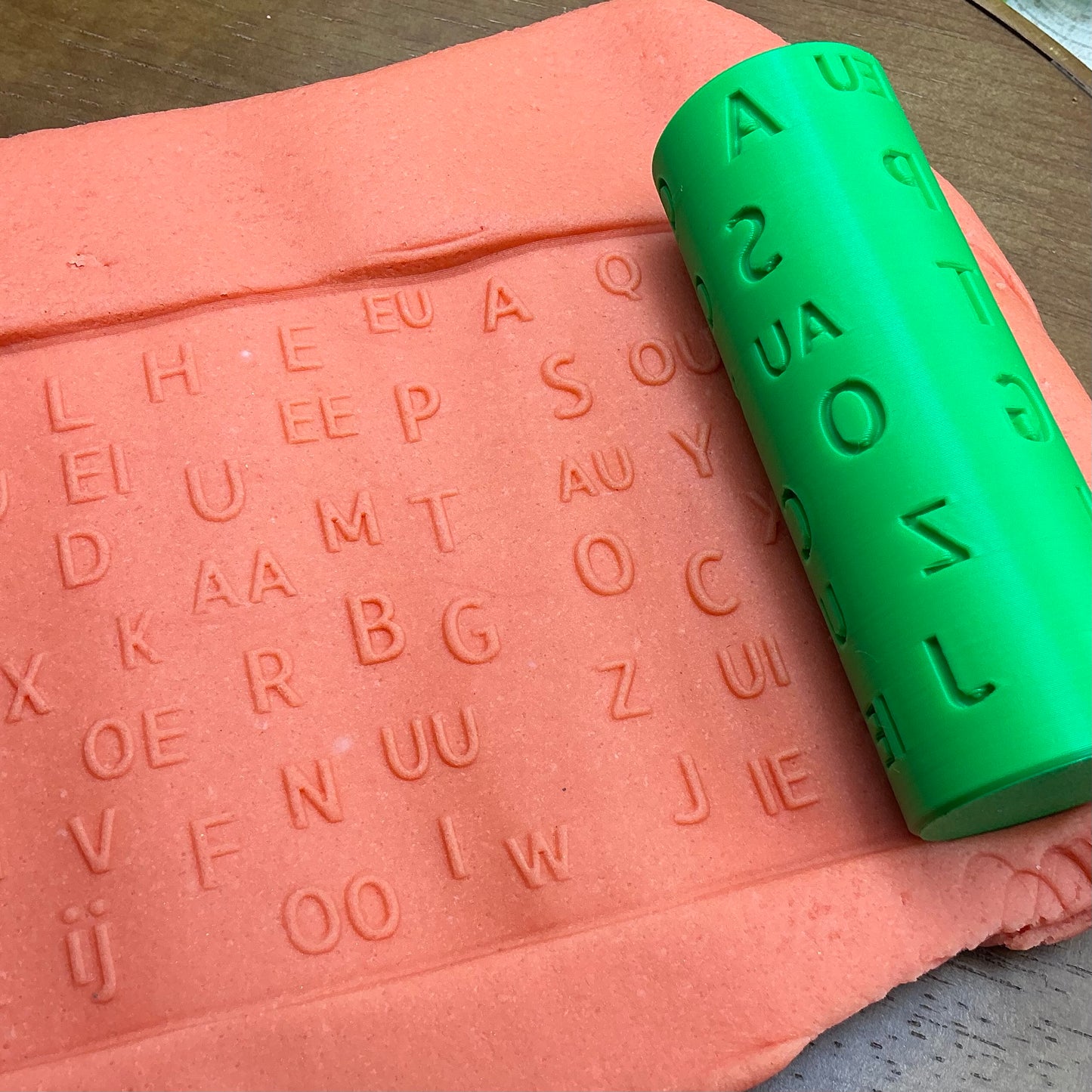 Letter & Numbers Rolling Pin for play dough