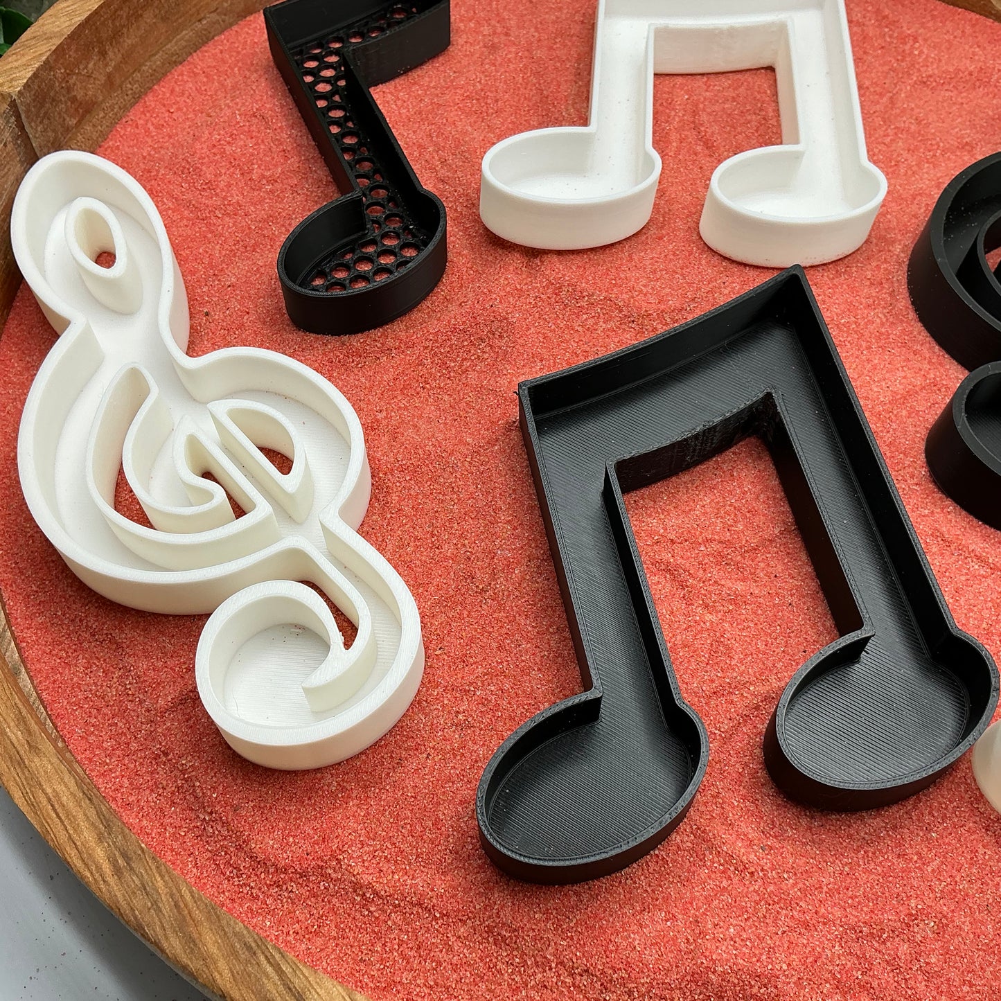 3D-printed musical notes sensory filling tray, 6-piece set for sand and rice tuff trays - view 4 of 10