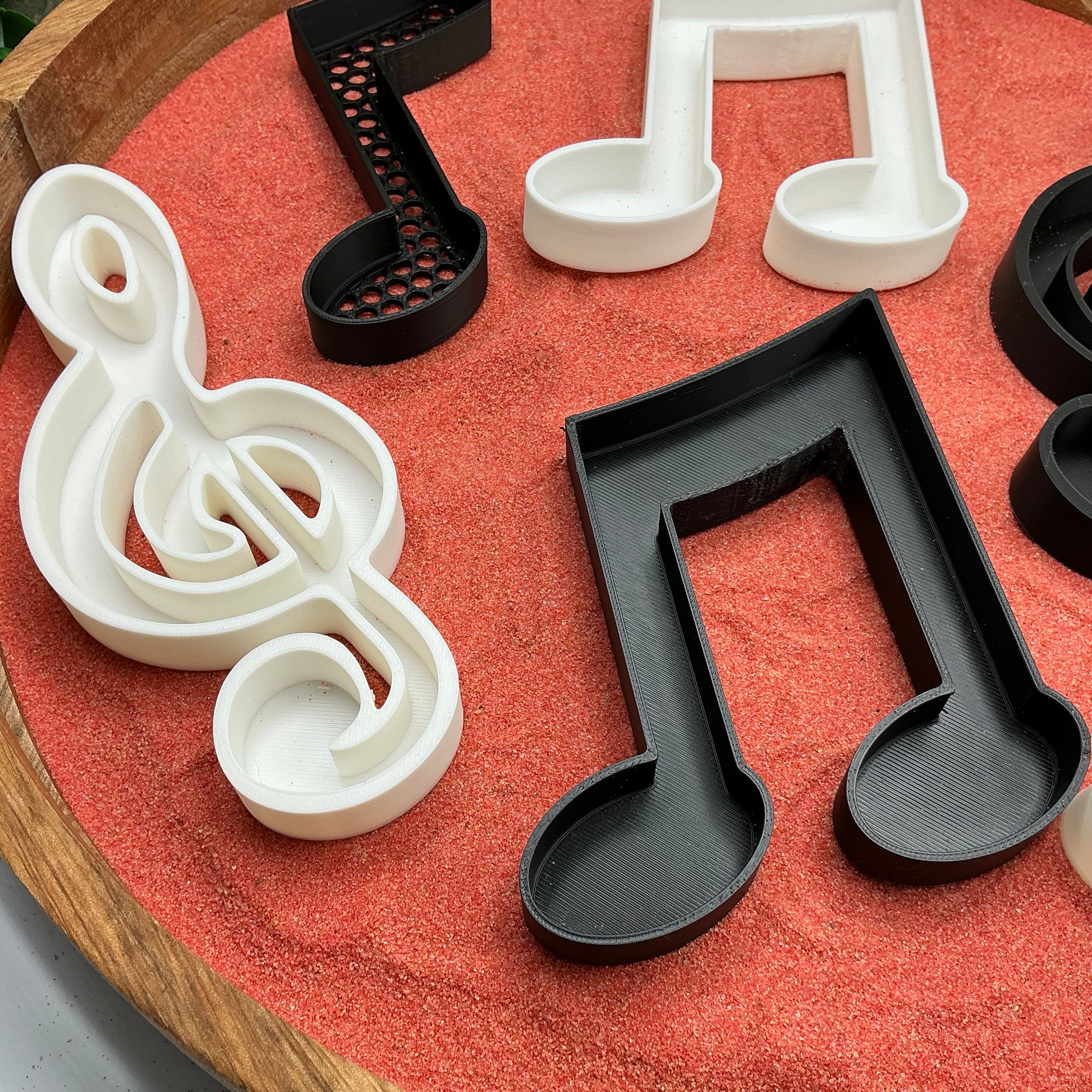 3D-printed musical notes sensory filling tray, 6-piece set for sand and rice tuff trays - view 4 of 10