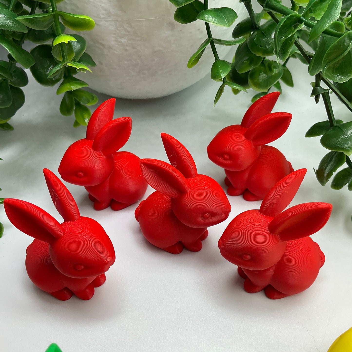Colourful Bunny Math Counters - 5x Red Rabbit Set