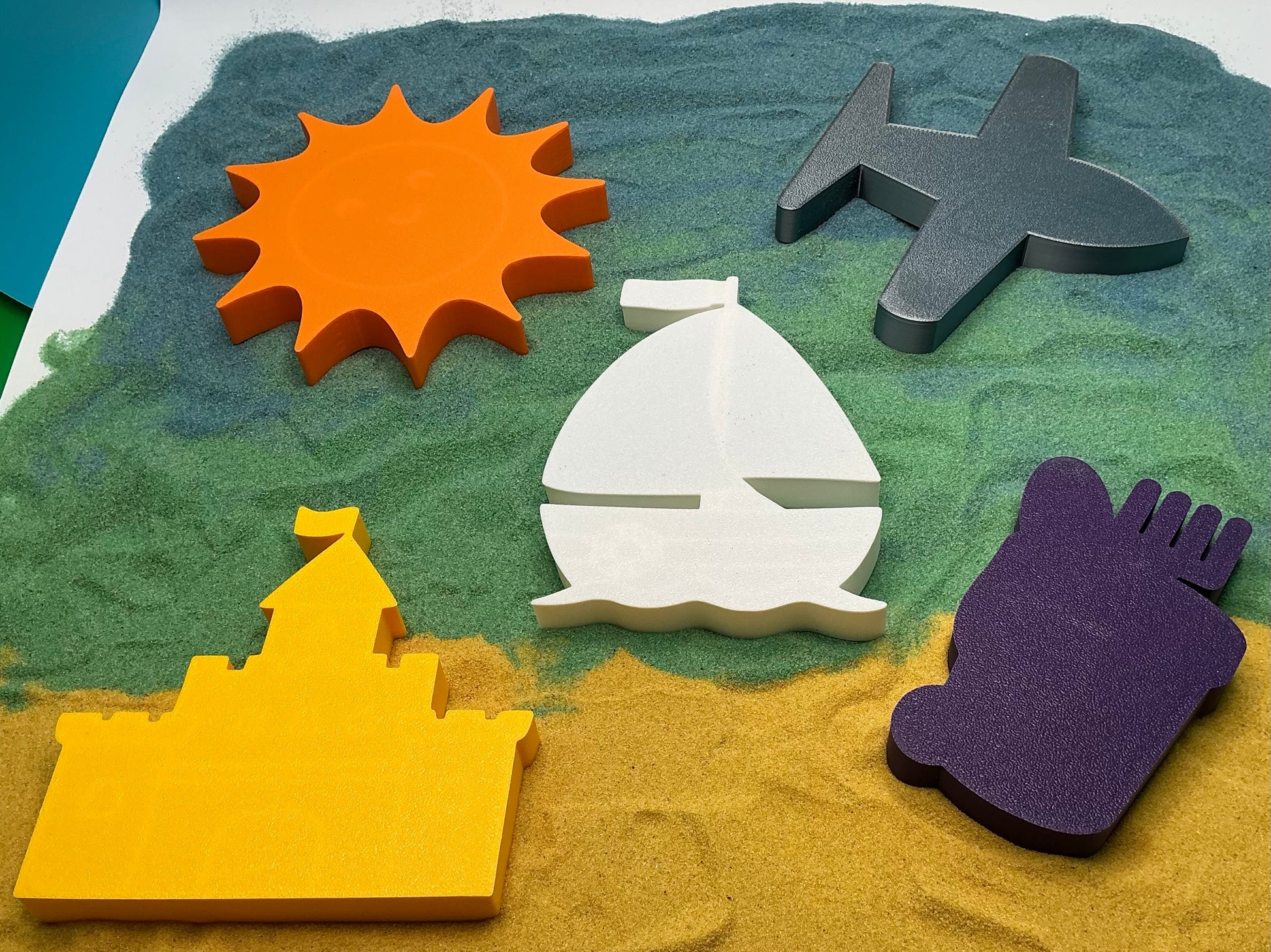 Summer Holiday Sensory Filling Trays Airplane, Boat, Sandcastle or Bucket Eco-Fr - View 27