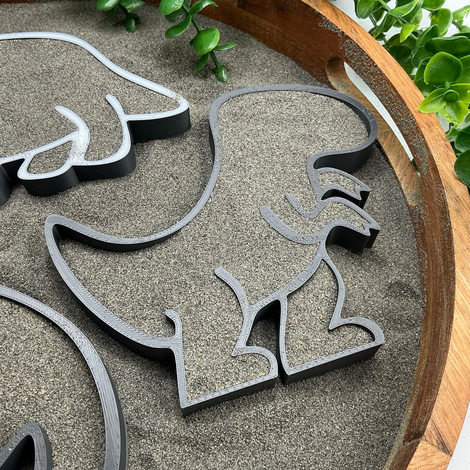 3D-printed dinosaur fill shapes sensory filling tray, 3-piece set for sand and rice tuff trays - view 10 of 11