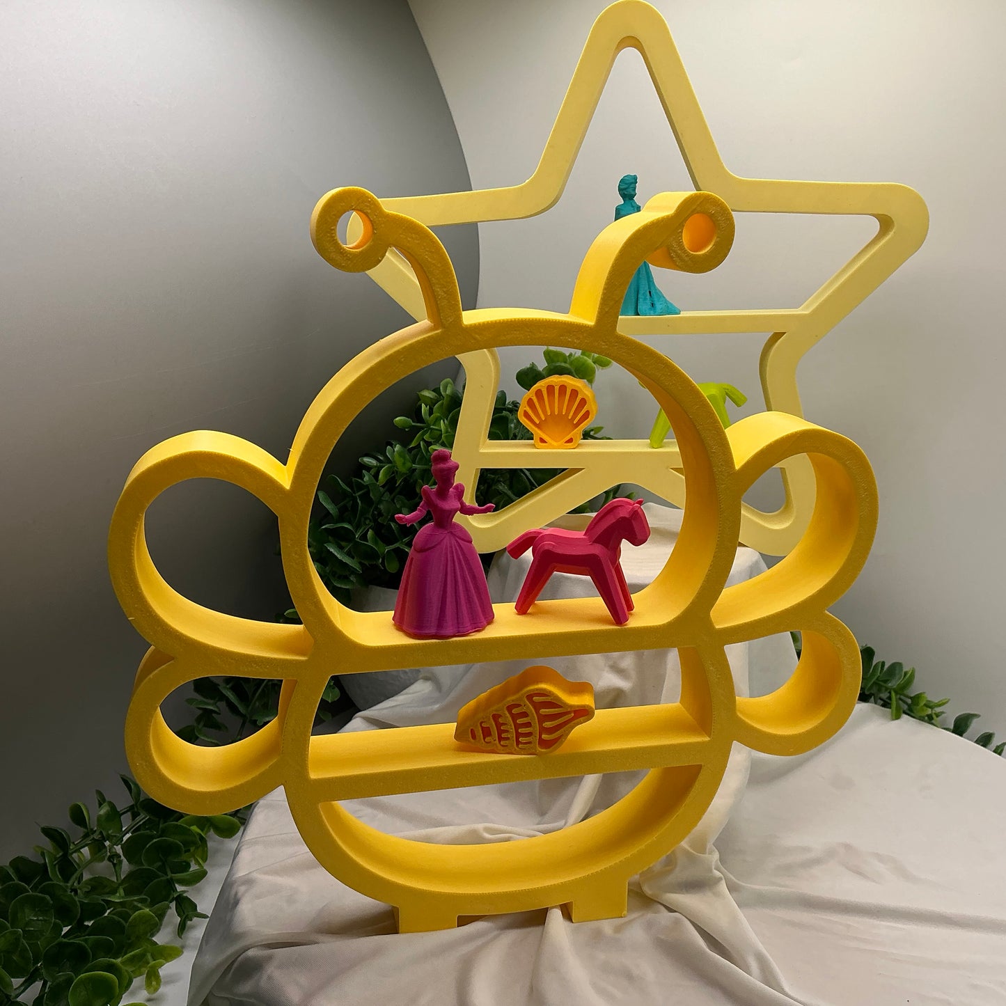 Set of two Bee & Star table top mini shelves bedroom decoration