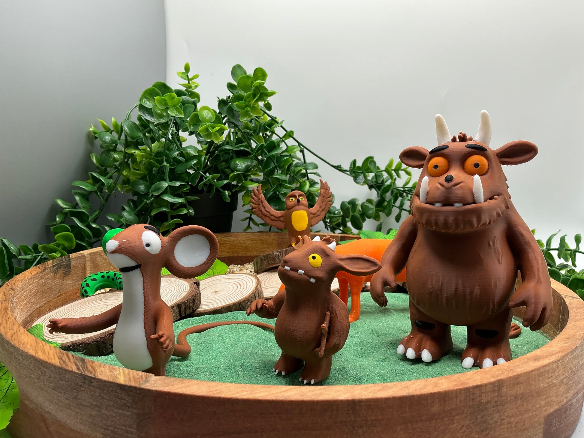 Story Book Character Set 3D Printed Forest Animals &amp; Monster Figures Story S - Close Up