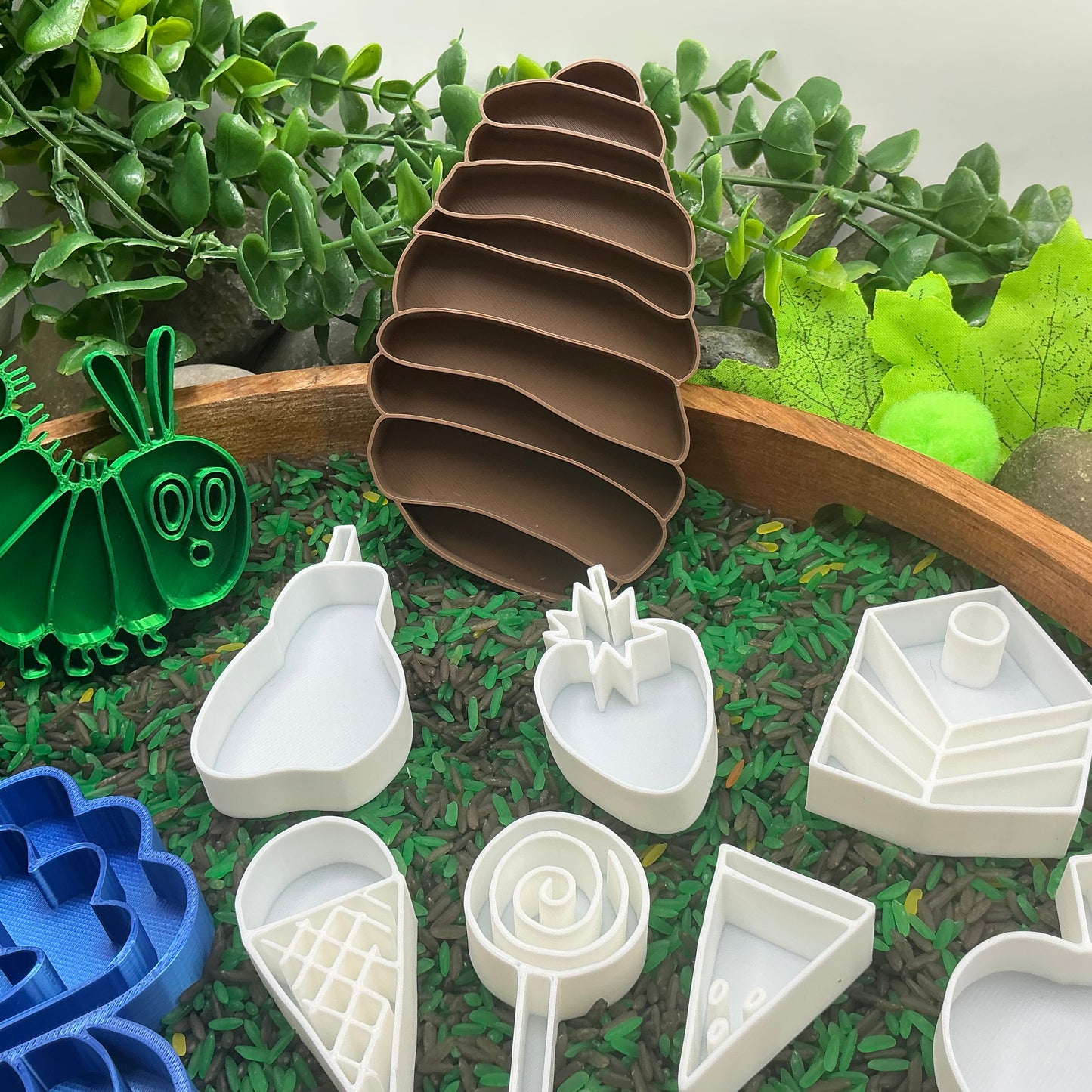 Caterpillar, Cocoon & Butterfly story book telling Sensory Filling Trays Set - Eco-Friendly 3D Printed 19 piece set