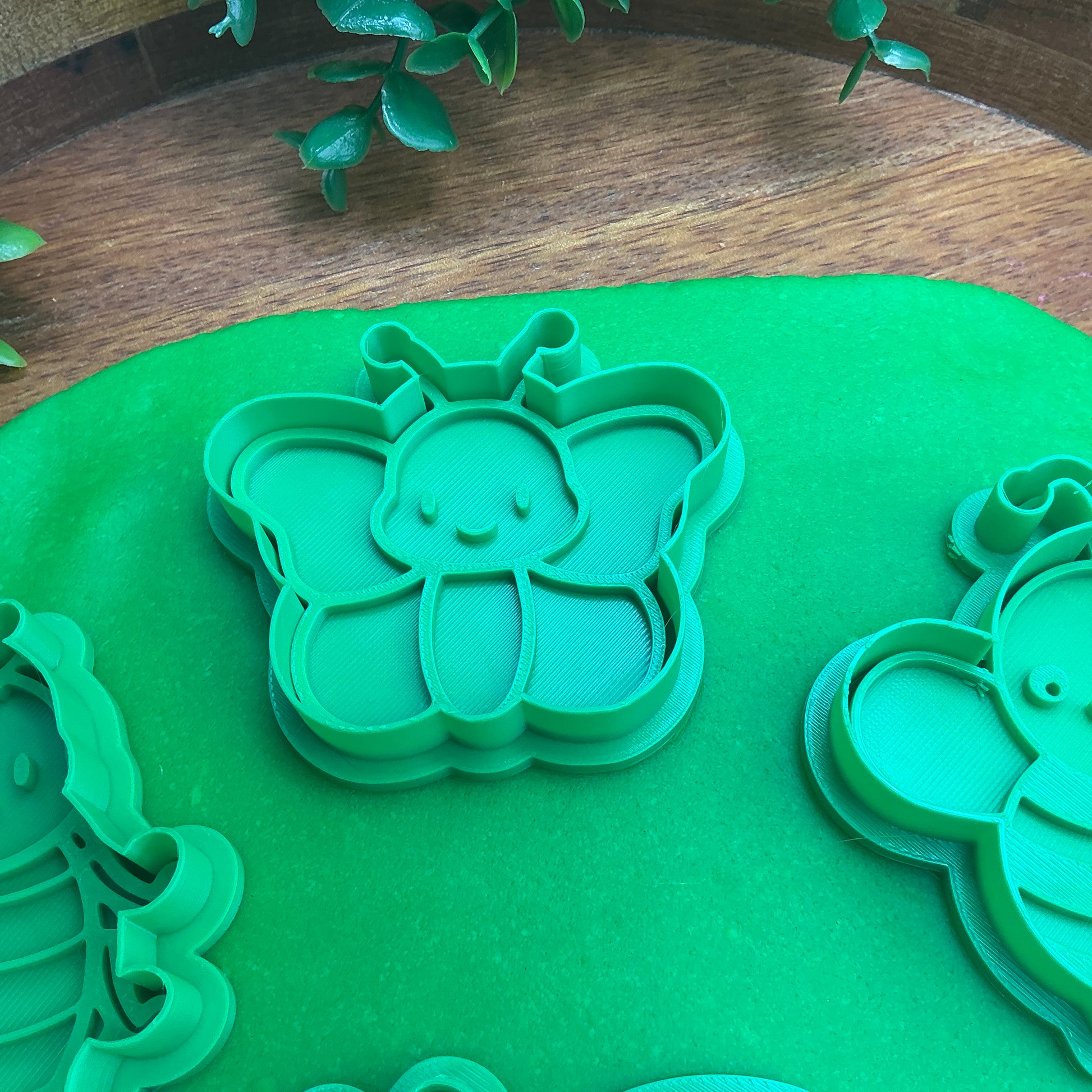 3D-printed spring garden insects play dough cookie cutter set - 4 piece with bee, butterfly, snail and ladybug - view 3 of 13