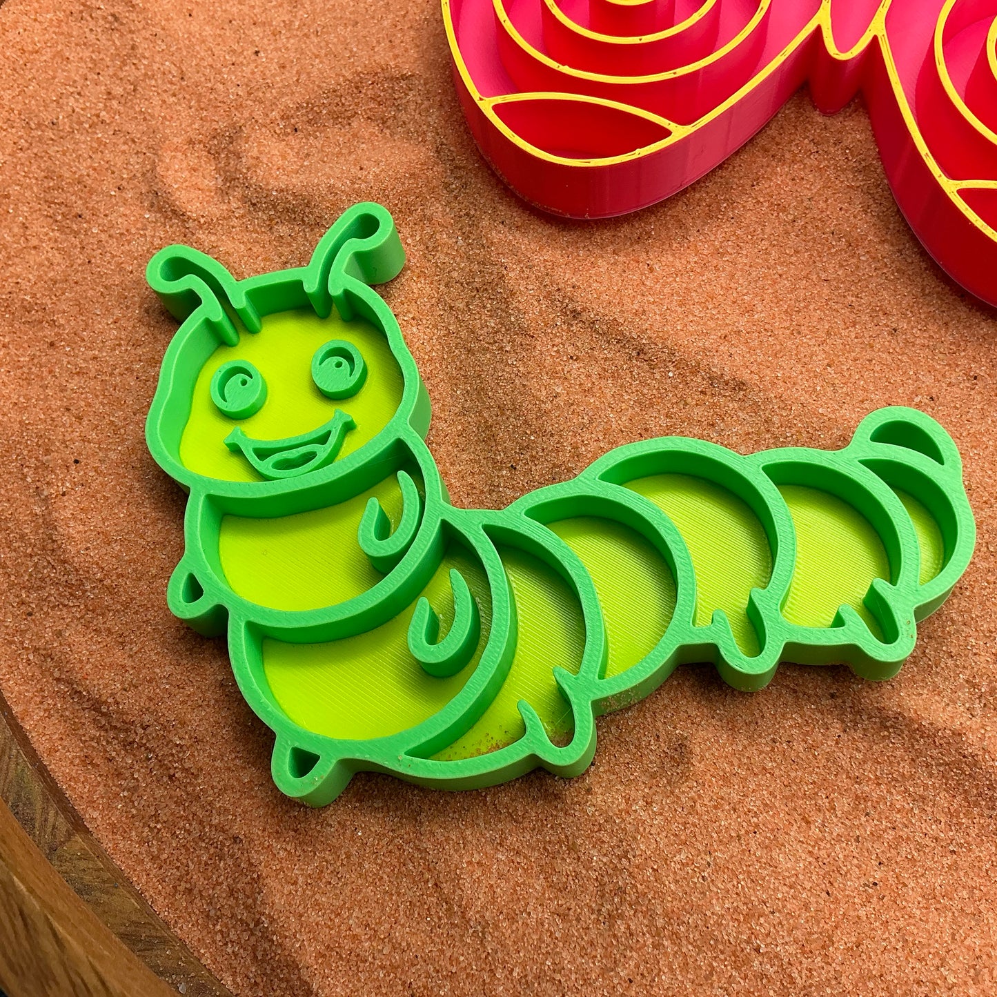 3D-printed caterpillar and butterfly garden sensory fill shape set - 2 piece life cycle pair - view 2 of 9