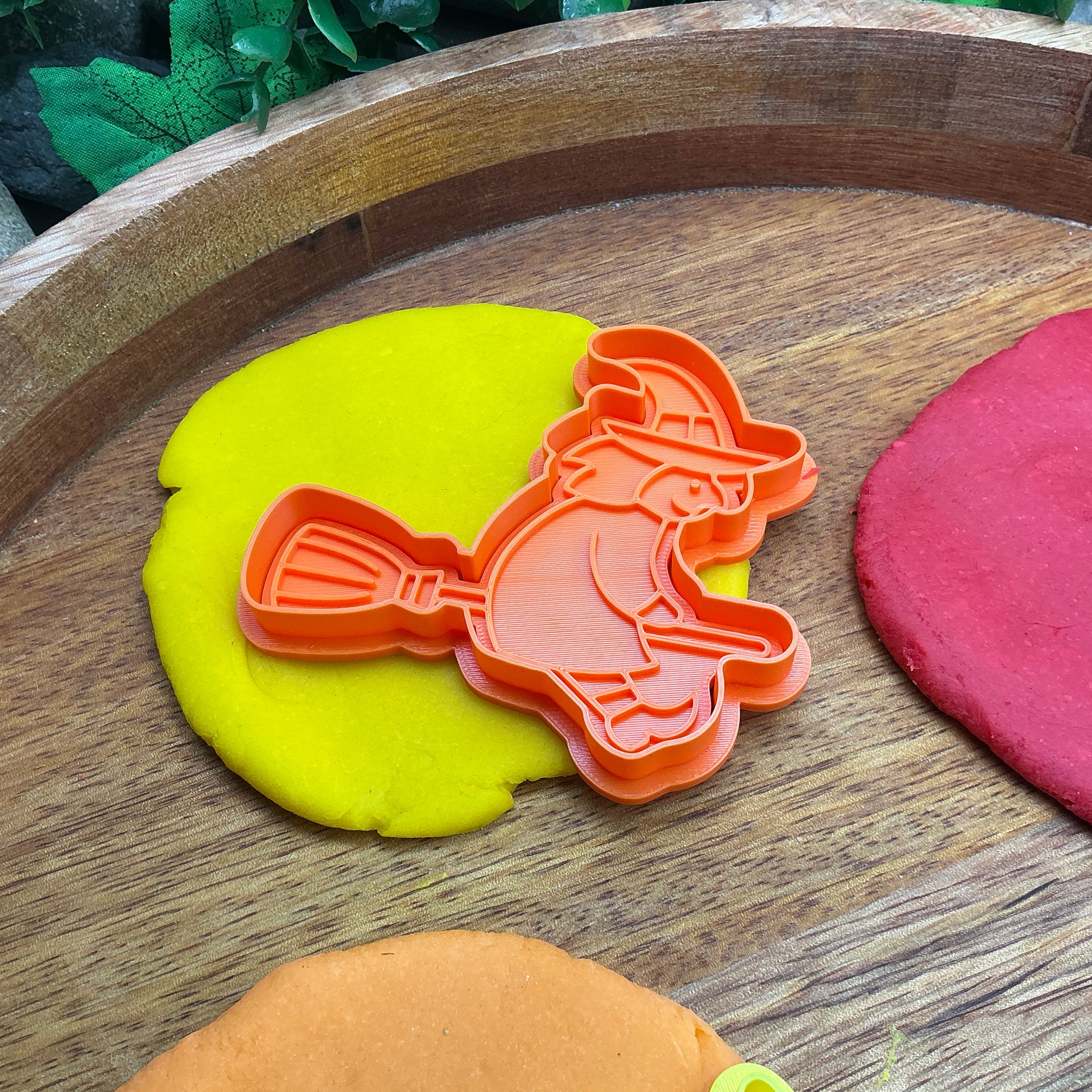 3D-printed witch Halloween play dough cookie cutter set - 4 piece (witch on broom, cauldron, hat and poison bottle) - view 2 of 15
