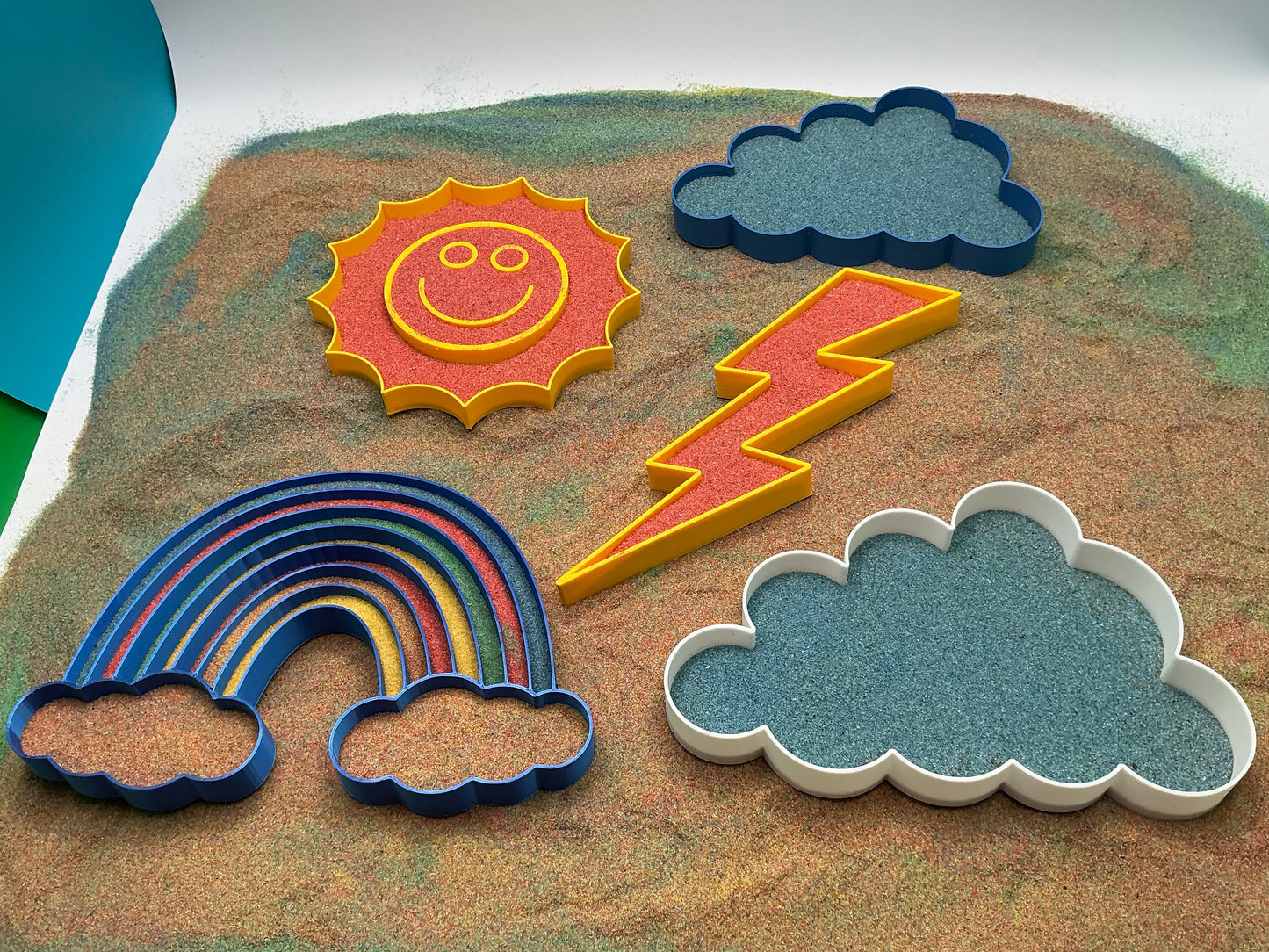 Weather Sensory Filling Trays | Choose Sun, Clouds, Rainbow or Lightning Eco-Fri - View 9