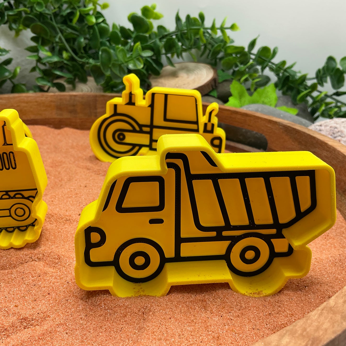 3D-printed construction vehicles sensory fill shape set - 4 piece colour set B for tuff trays and sandpits - view 6 of 14
