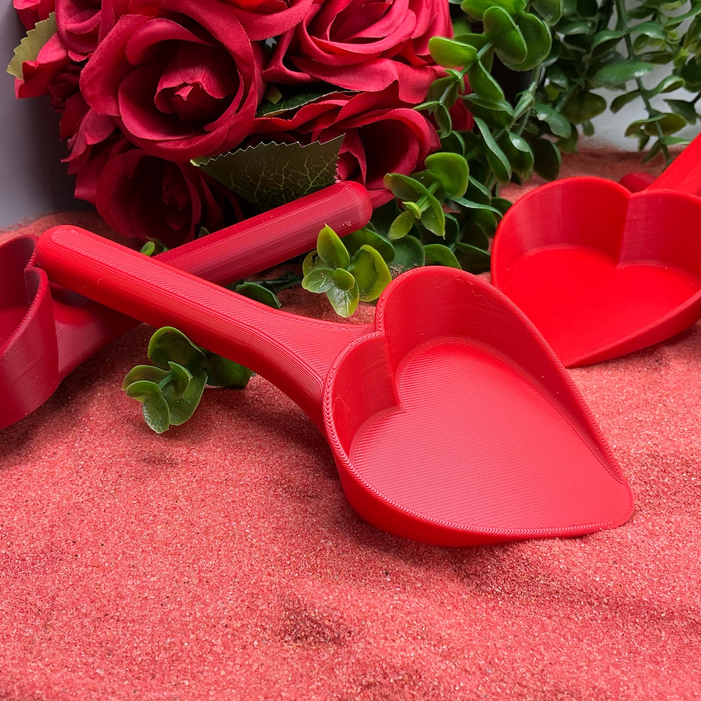 Heart Scoops 4 x Piece Eco-Friendly 3D Printed Toy Sensory Play Scoop for Rice,  - View 5