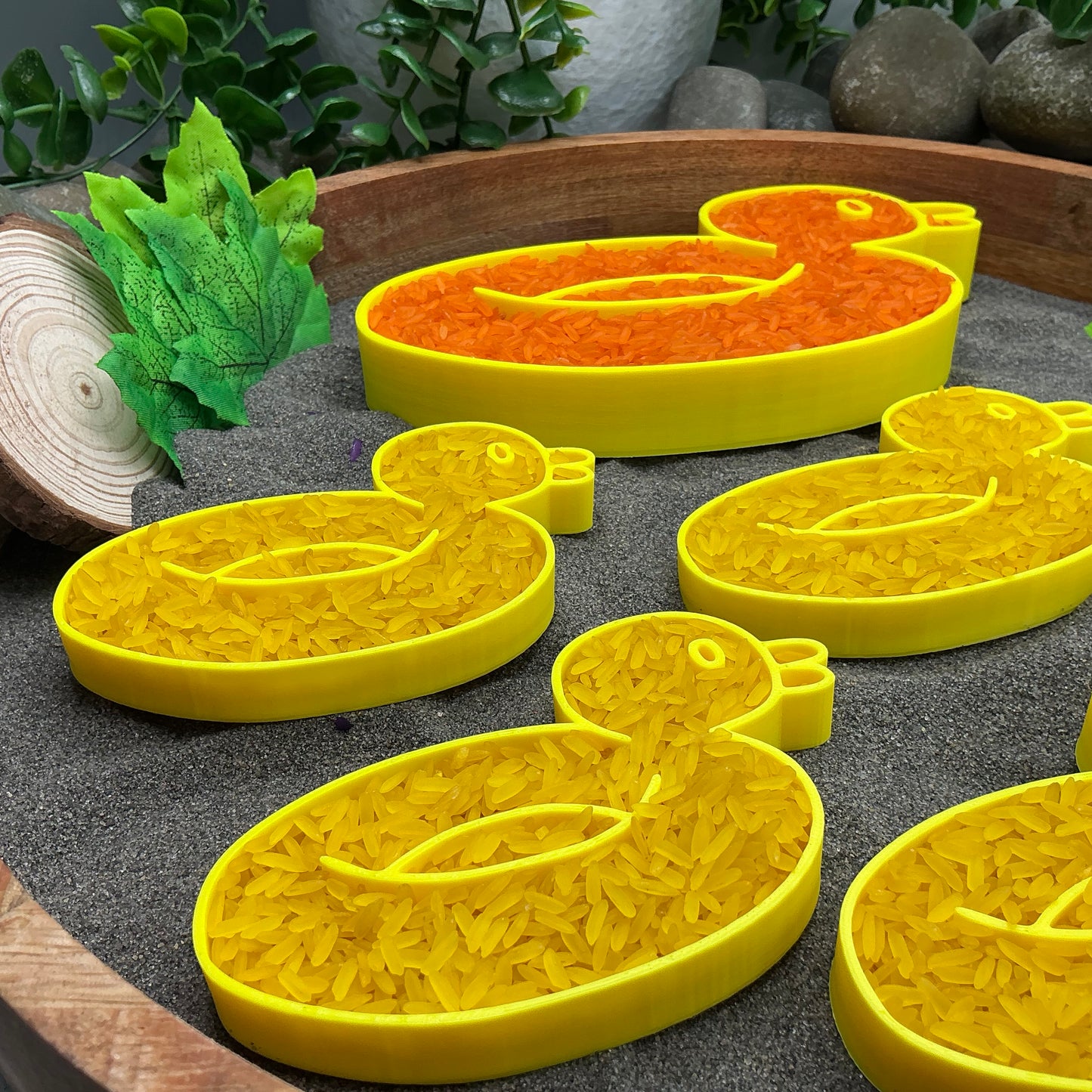 Five Little Ducks Sensory Tray Set 6 Piece Set Eco-Friendly 3D Printed Nursery Rhyme Activity