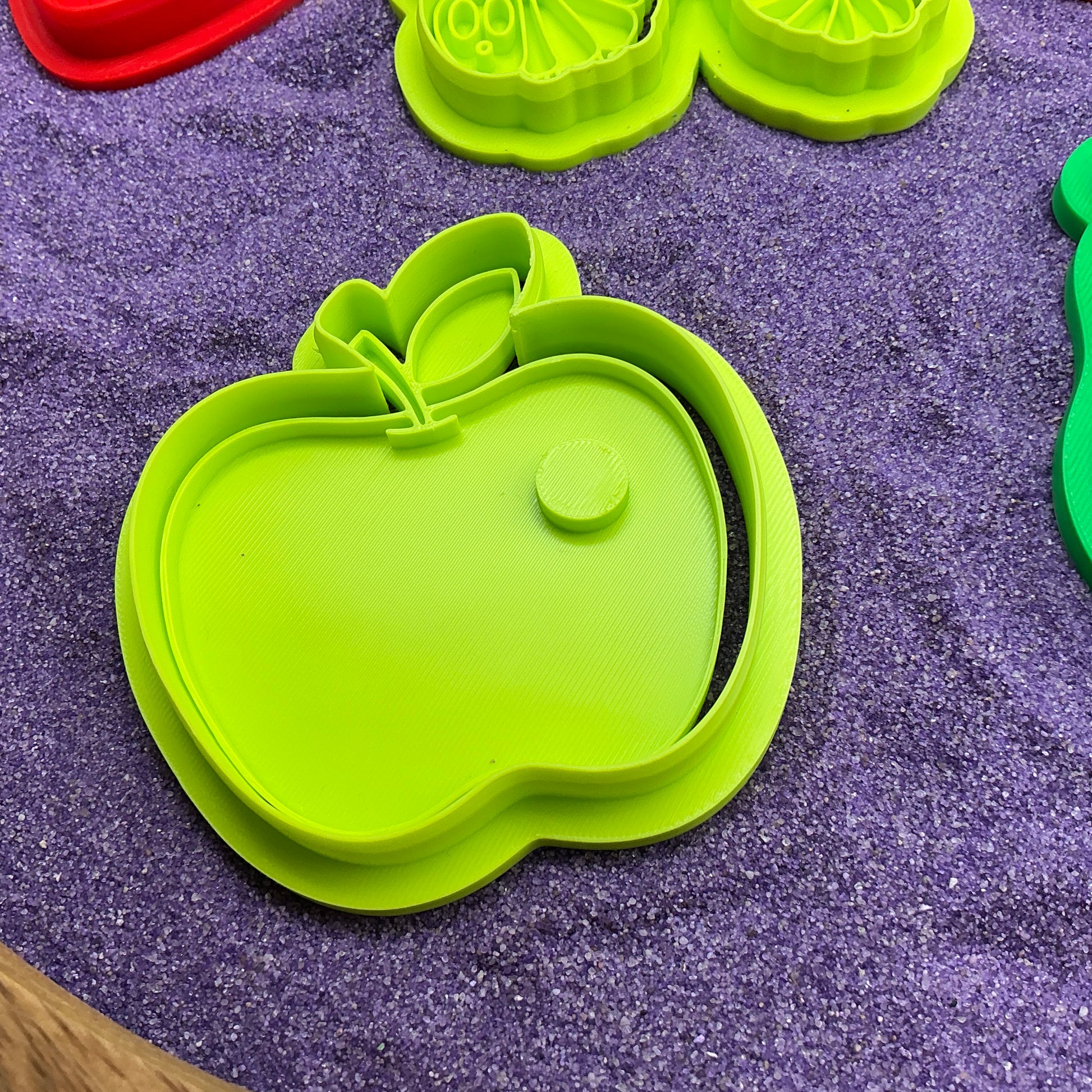3D-printed caterpillar and fruit cookie cutter set - 5 piece for Very Hungry Caterpillar play dough storytime - view 5 of 12