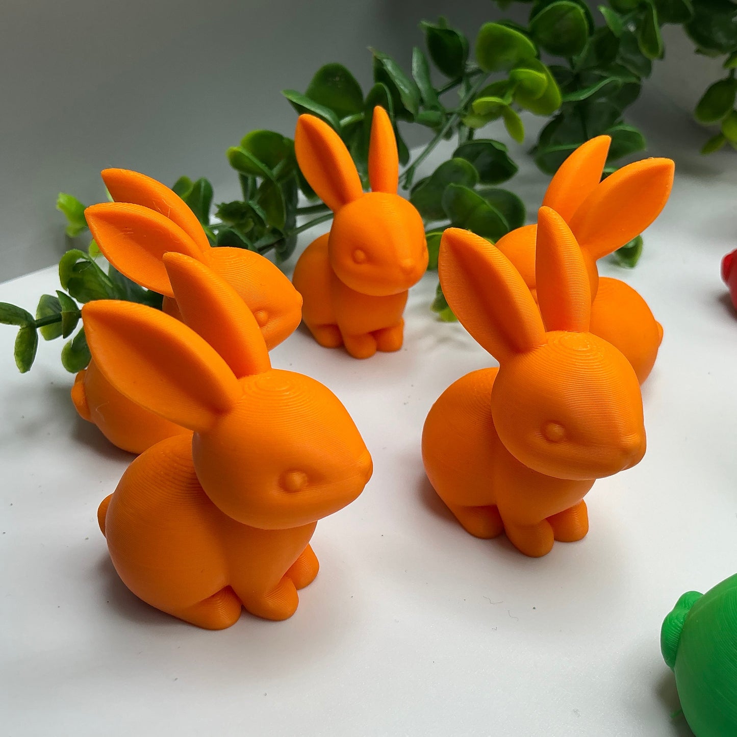 Colourful Bunny Math Counters - 5x Orange Rabbit Set