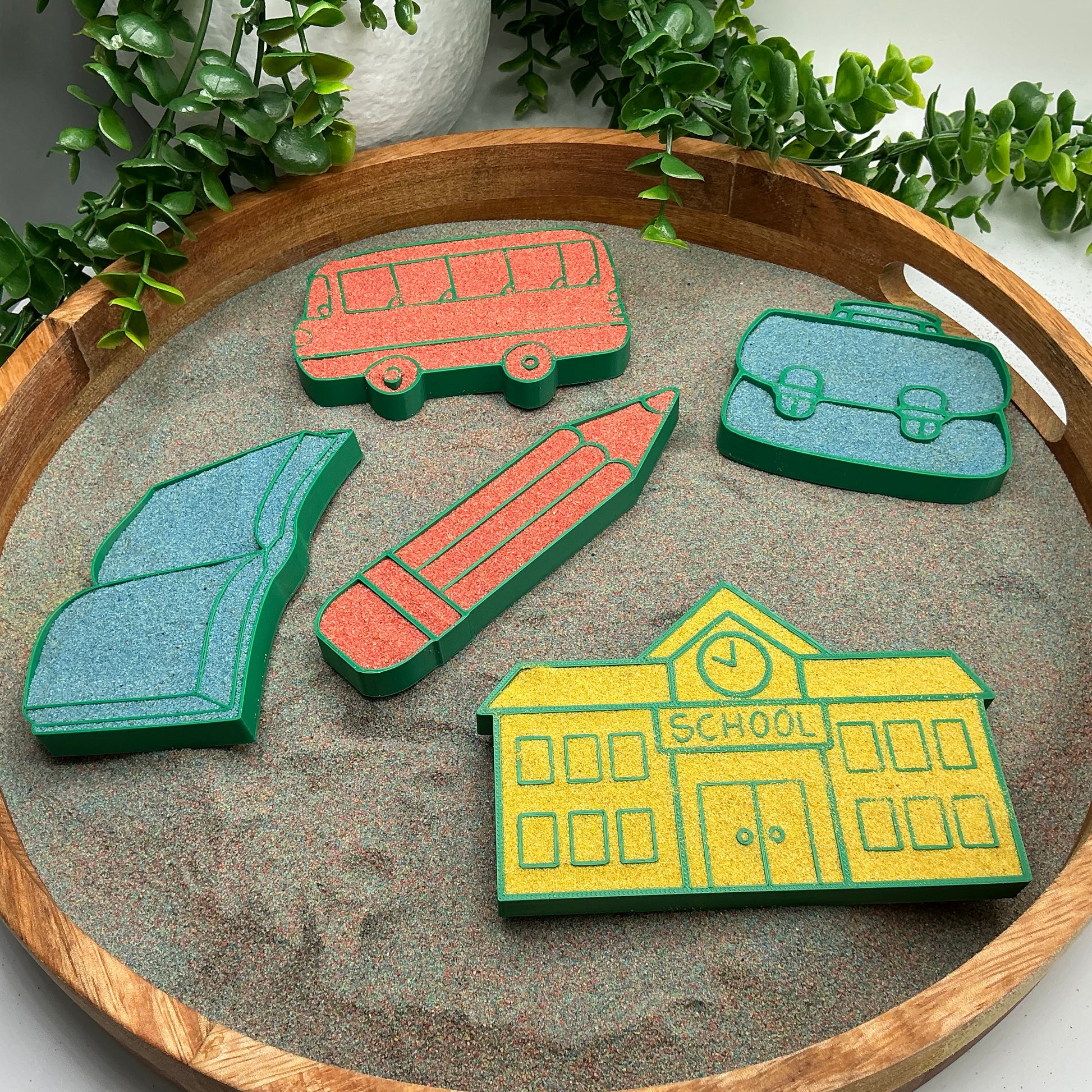 School Sensory Filling Trays 5 Piece Set - close-up detail