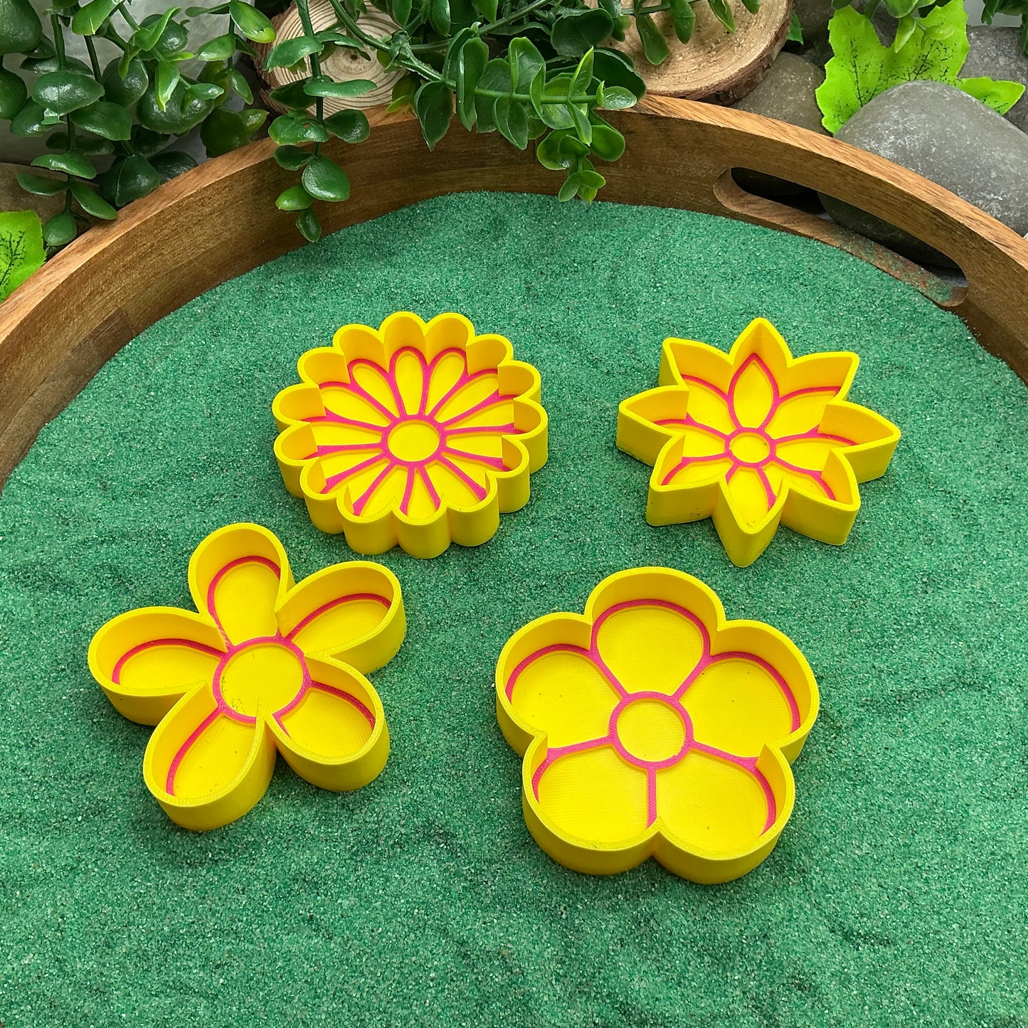 3D-printed flower sensory fill shape set - 4 piece for tuff trays, sandpits and garden play - view 9 of 9