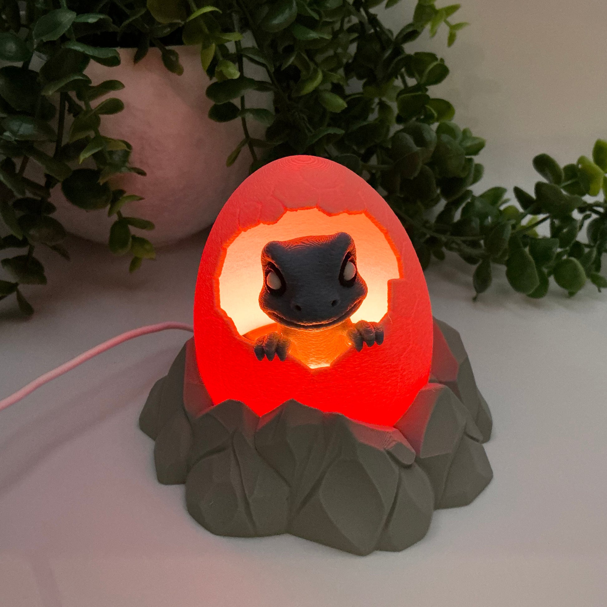 Dinosaur Hatching Egg Lamp Soft Glow Night Light Whimsical Home Bedroom D�cor - View 8
