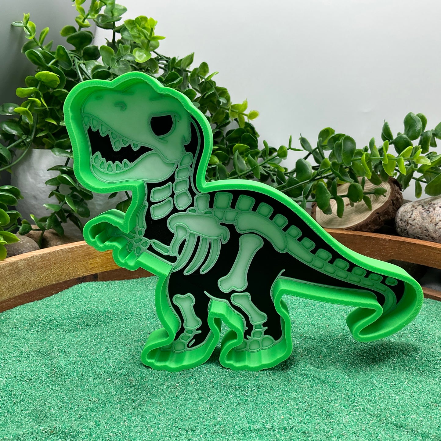 3D-printed skeleton dinosaur sensory play set - 6 piece with T-Rex, Triceratops, Stegosaurus, Spinosaurus, Pterodactyl, Brachiosaurus - view 11 of 16