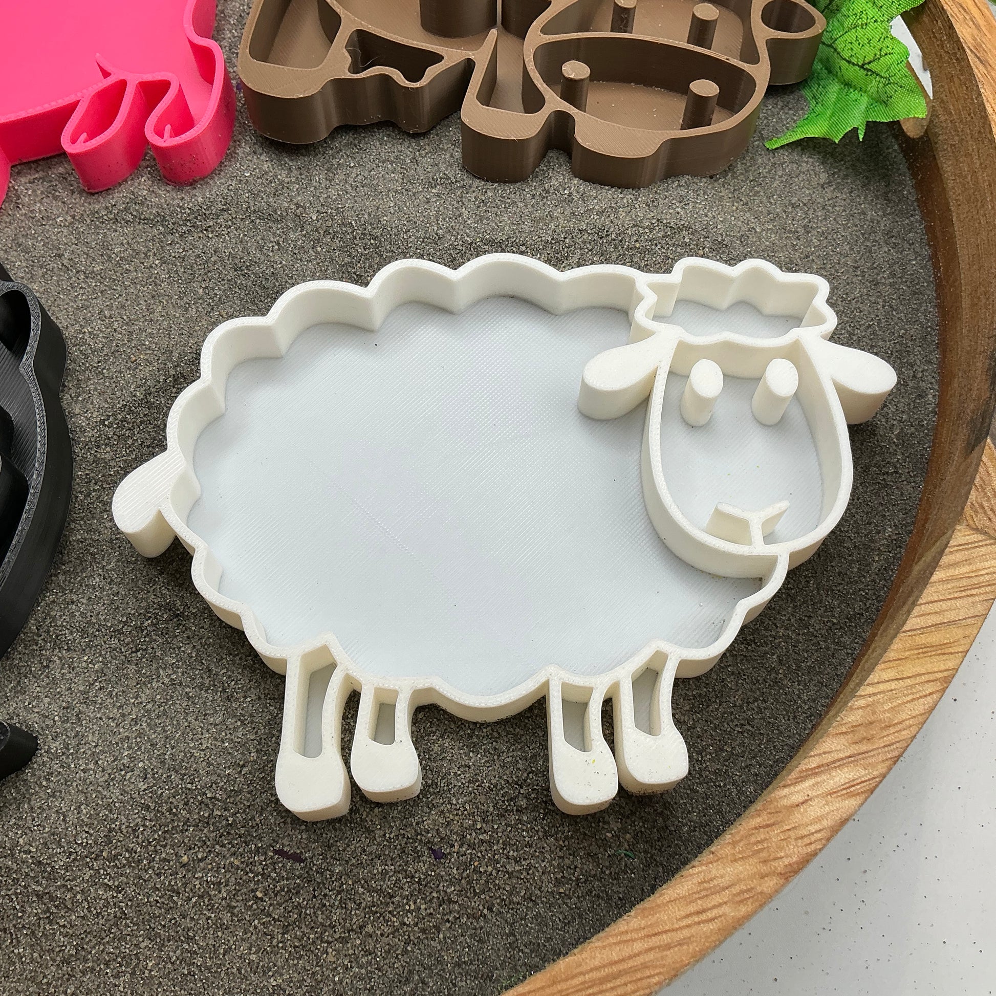 3D-printed farm animals sensory filling tray 4-piece set - cow, pig, sheep and chicken - view 3 of 12