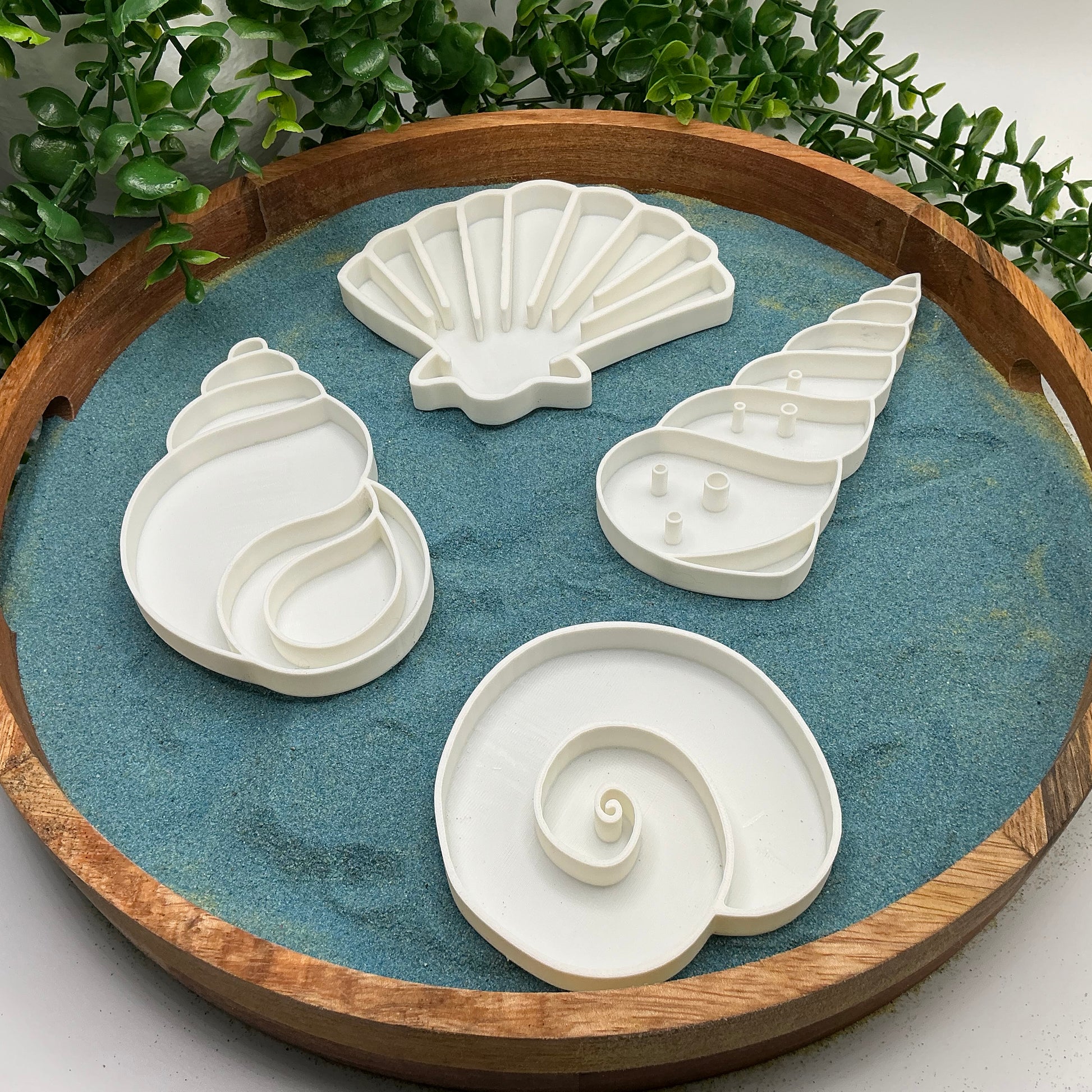 3D-printed seashell sensory filling tray, 4-piece set for sand and rice tuff trays - view 5 of 9