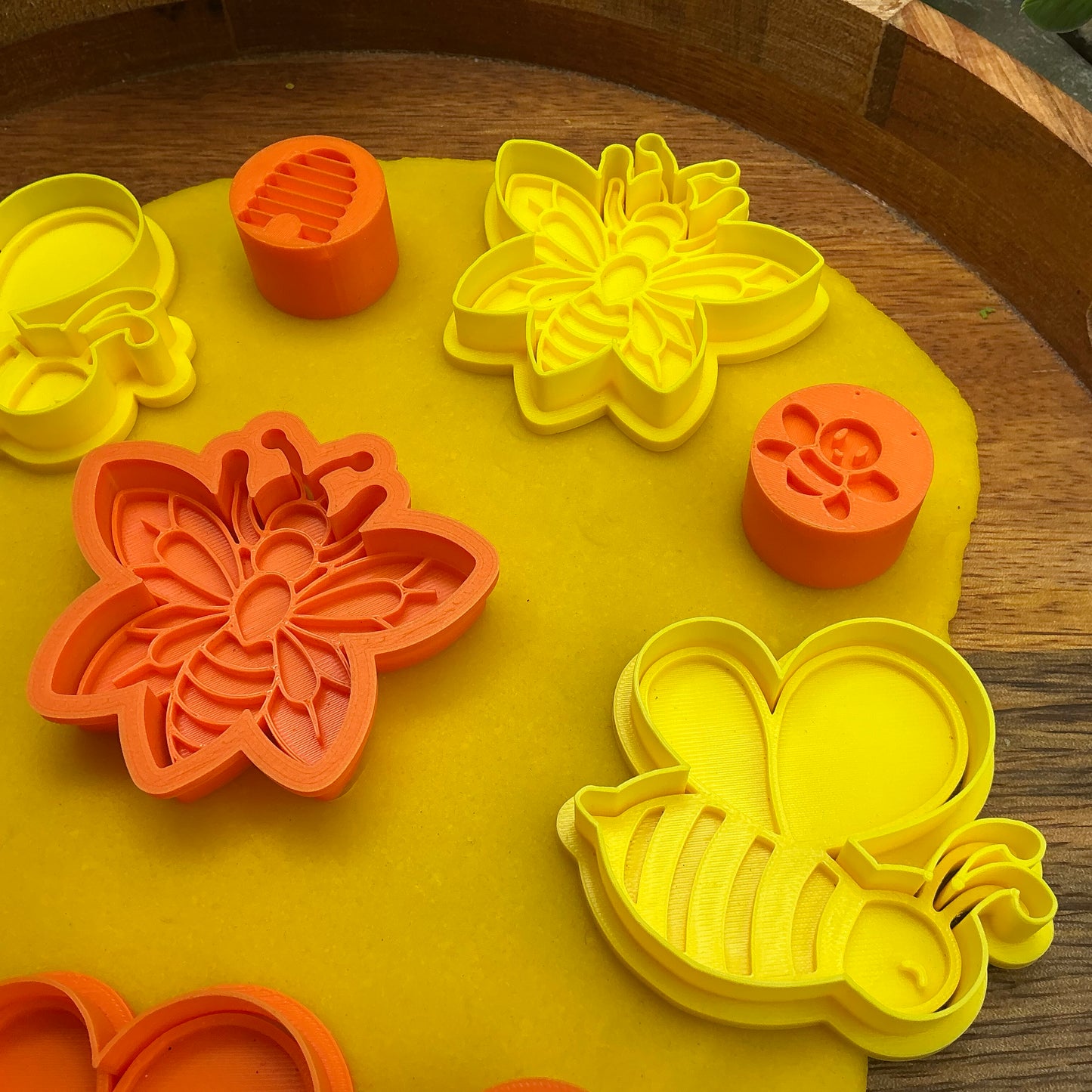 3D-printed bees and wasps play dough cookie cutter and stamp set - 10 piece minibeasts sensory set - view 4 of 12