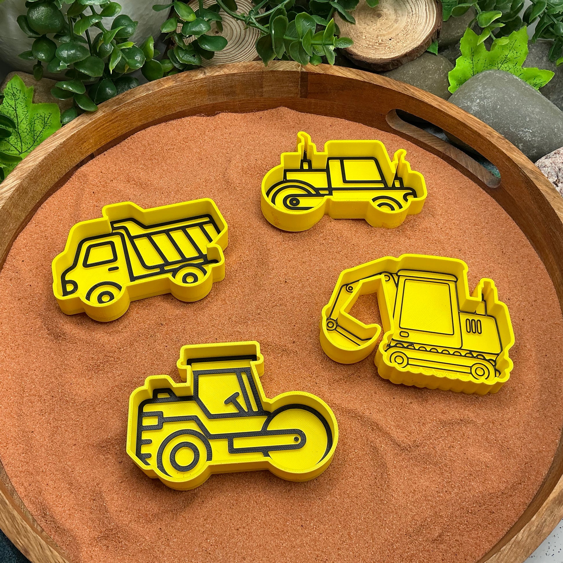 3D-printed construction vehicles sensory fill shape set - 4 piece colour set B for tuff trays and sandpits - view 14 of 14